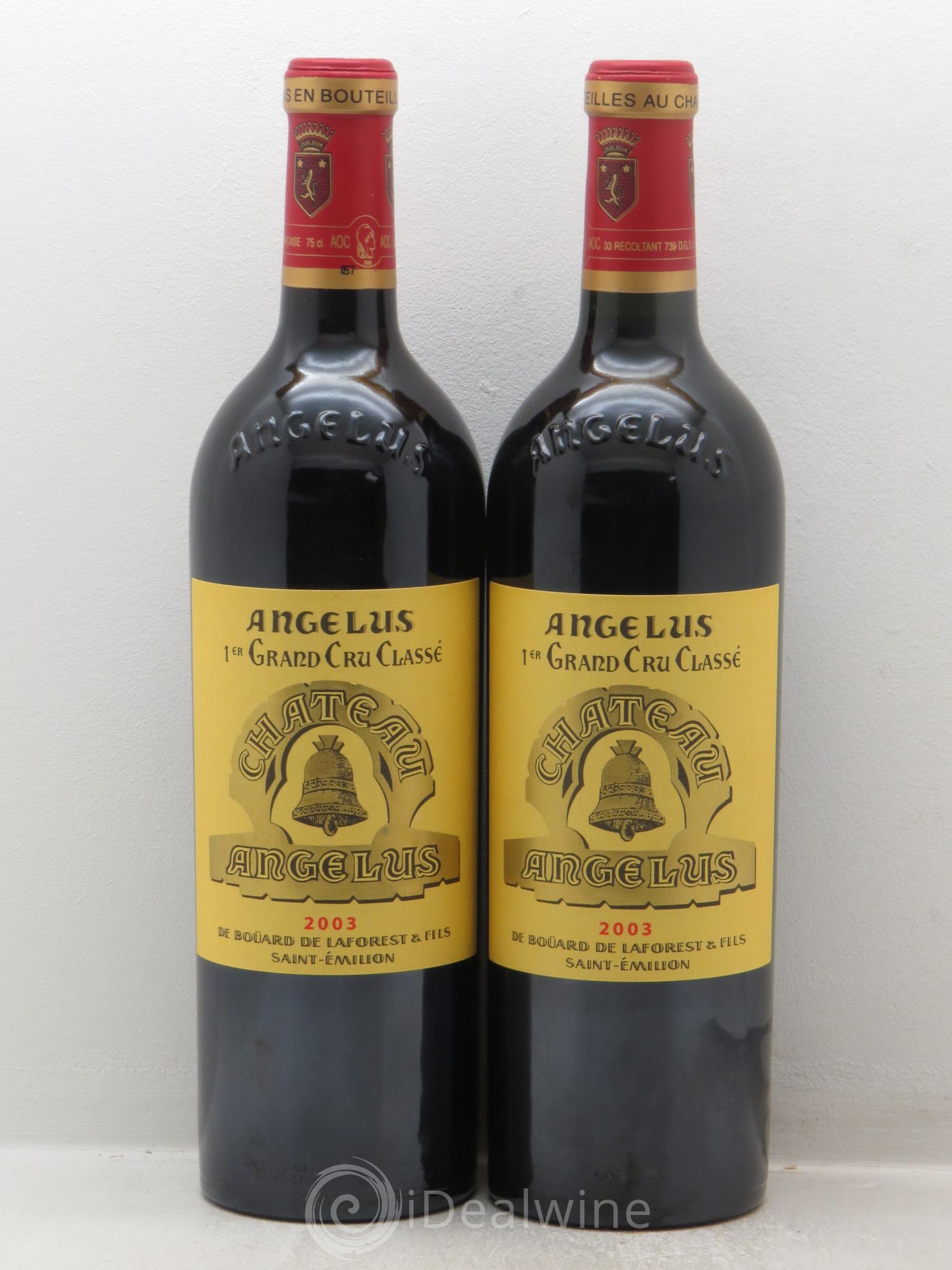 Château Angélus 1er Grand Cru Classé A 2003 - Lot de 2 bouteilles - 0
