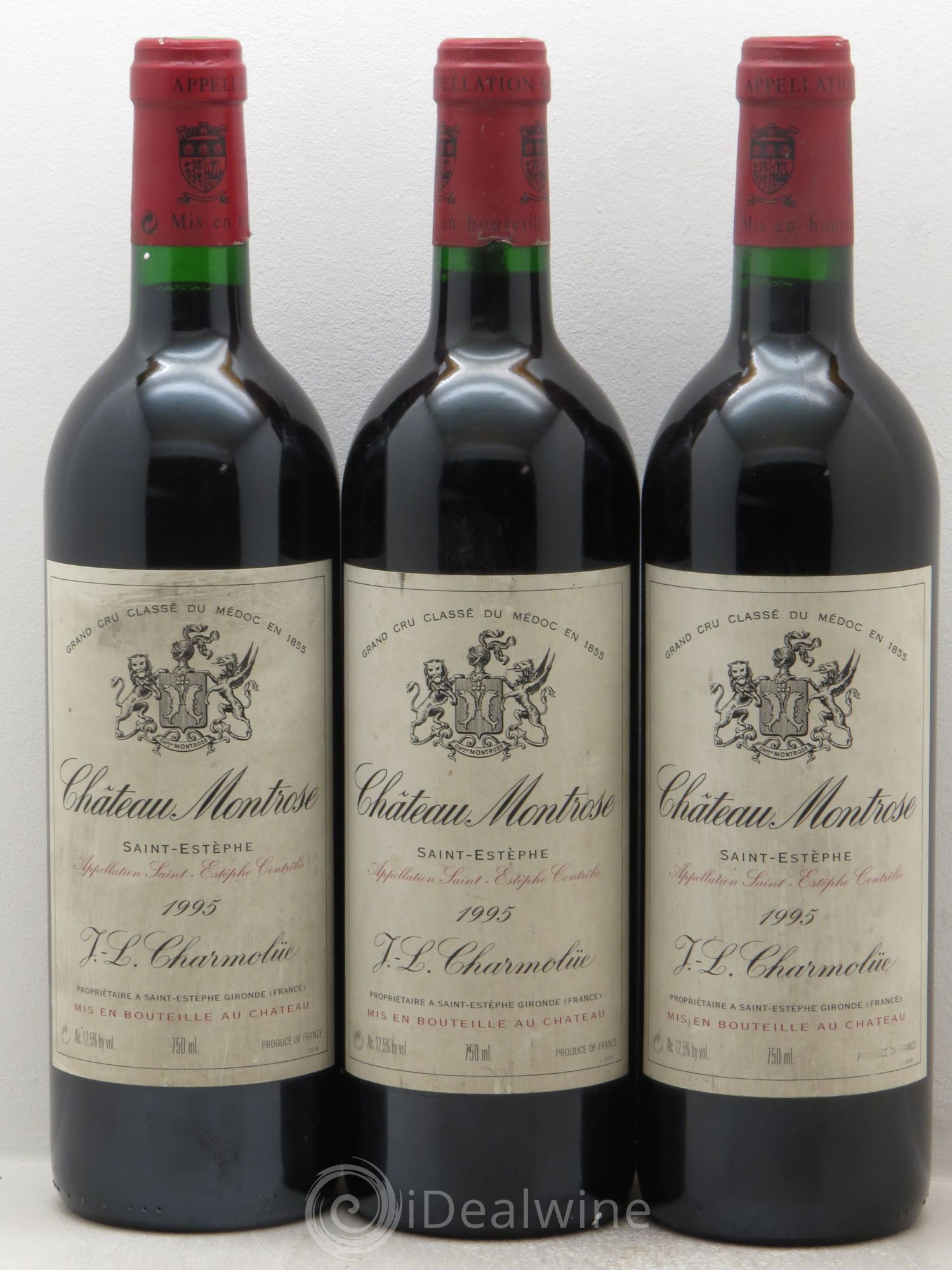 Château Montrose 2ème Grand Cru Classé 1995 - Lot de 3 bouteilles - 0