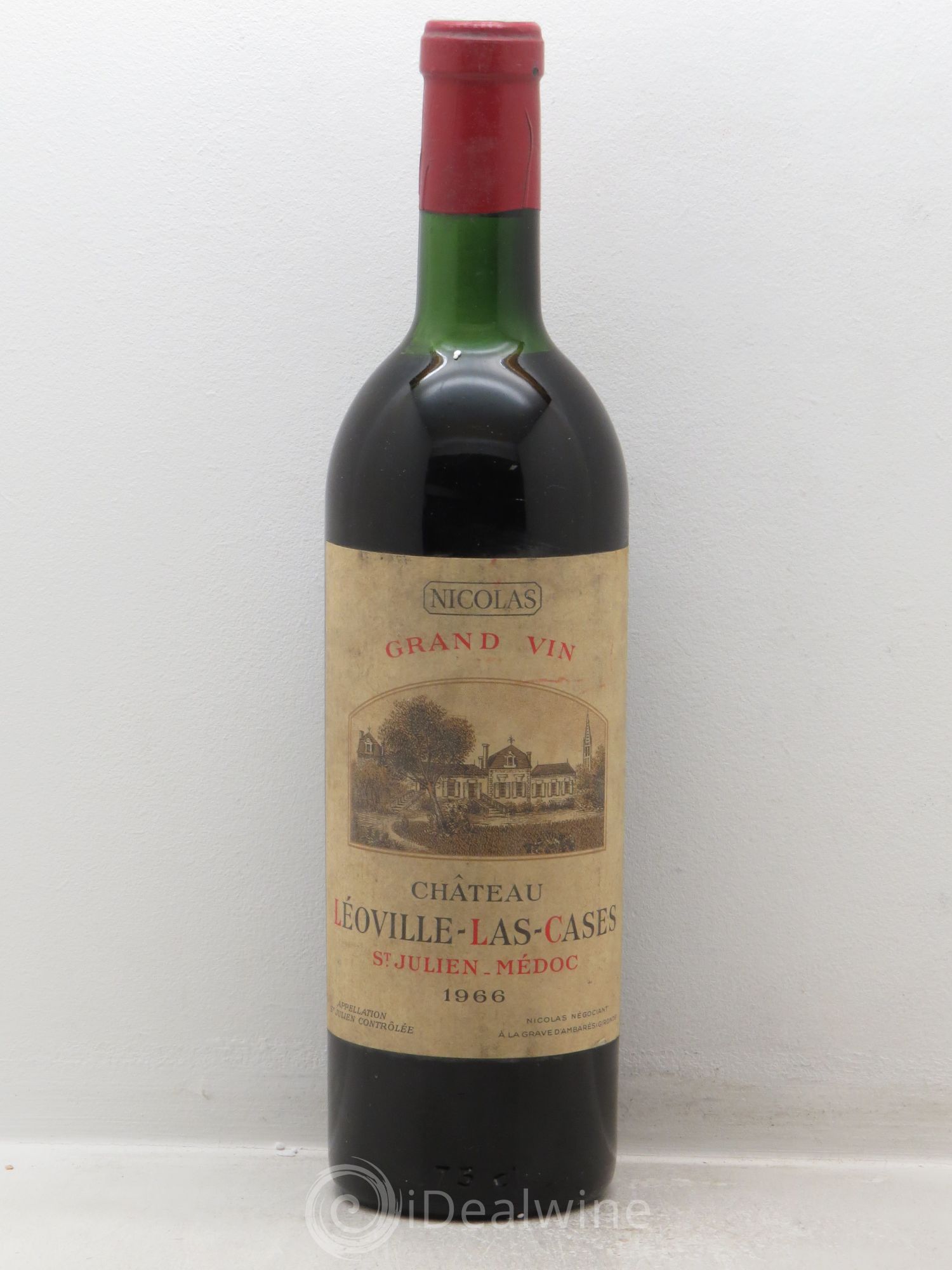 Château Léoville Las Cases 2ème Grand Cru Classé Mise Nicolas 1966 - Lot de 1 bouteille - 0