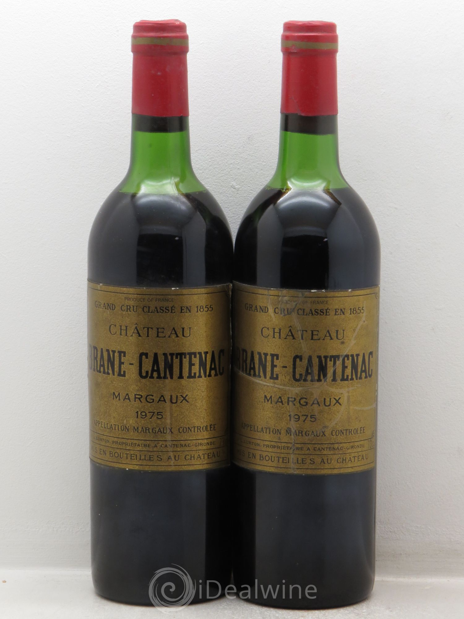 Château Brane Cantenac 2ème Grand Cru Classé 1975 - Lot de 2 bouteilles - 0