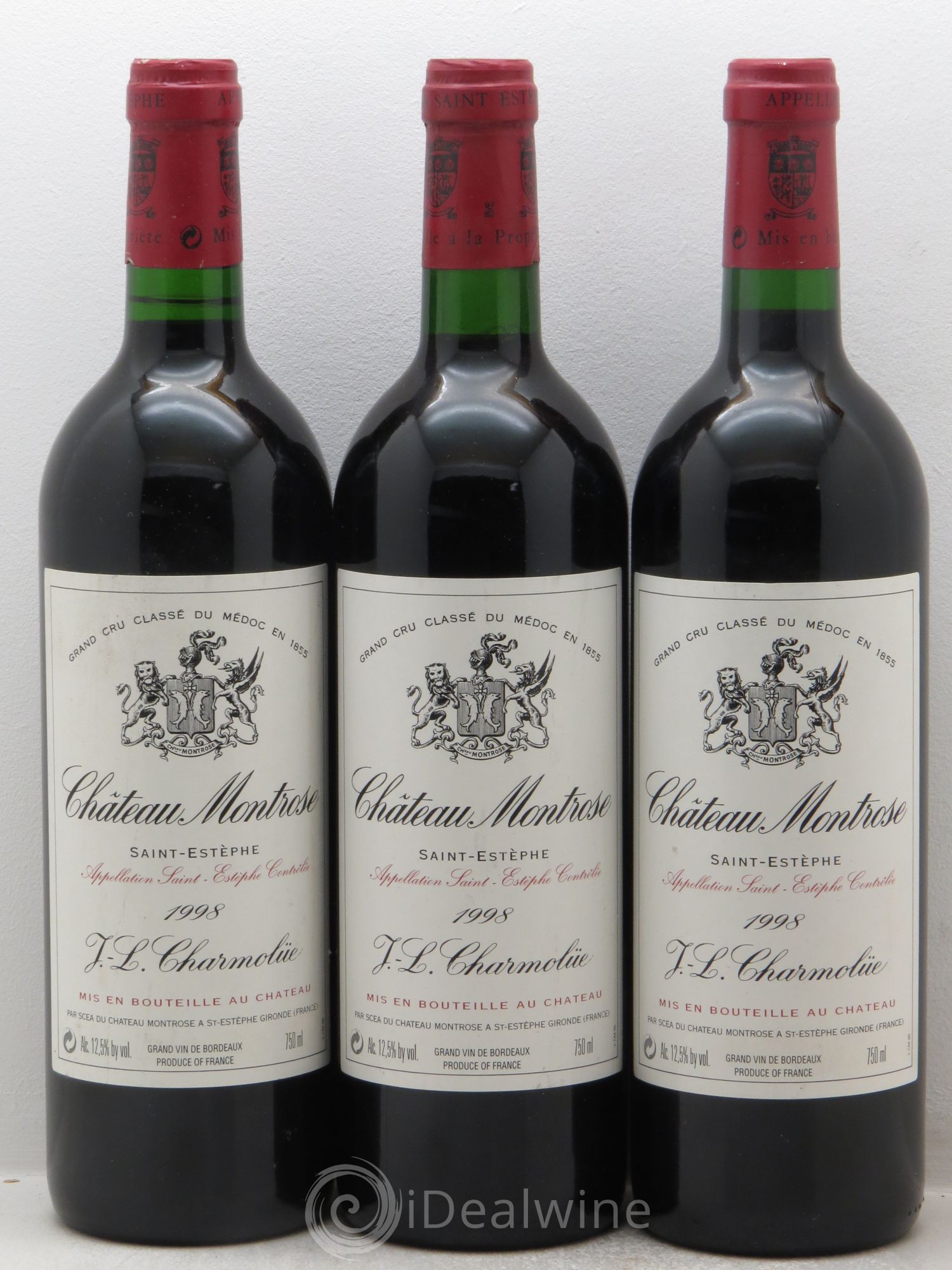 Château Montrose 2ème Grand Cru Classé 1998 - Lot de 3 bouteilles - 0