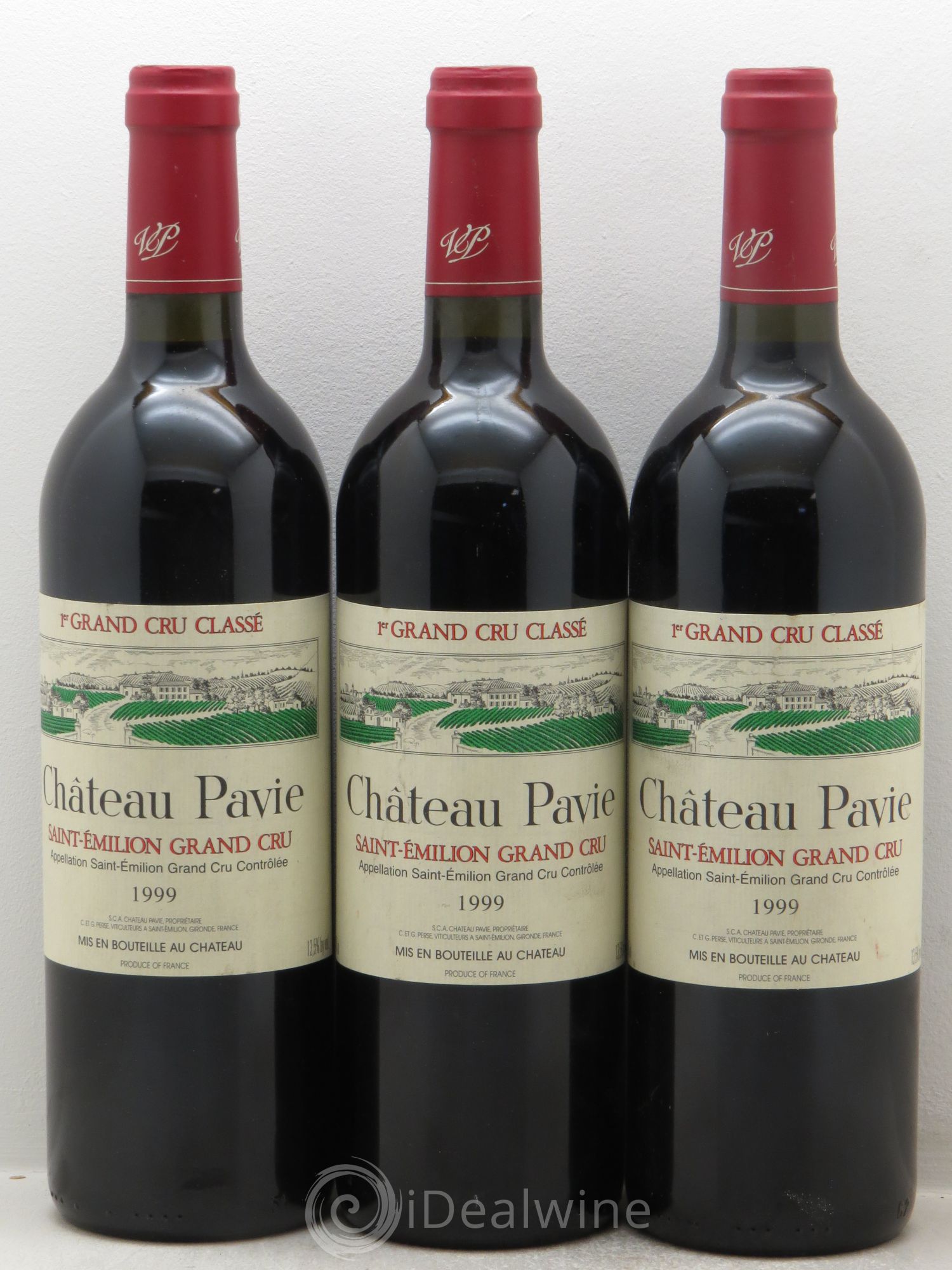 Château Pavie 1er Grand Cru Classé A 1999 - Lot de 3 bouteilles - 0