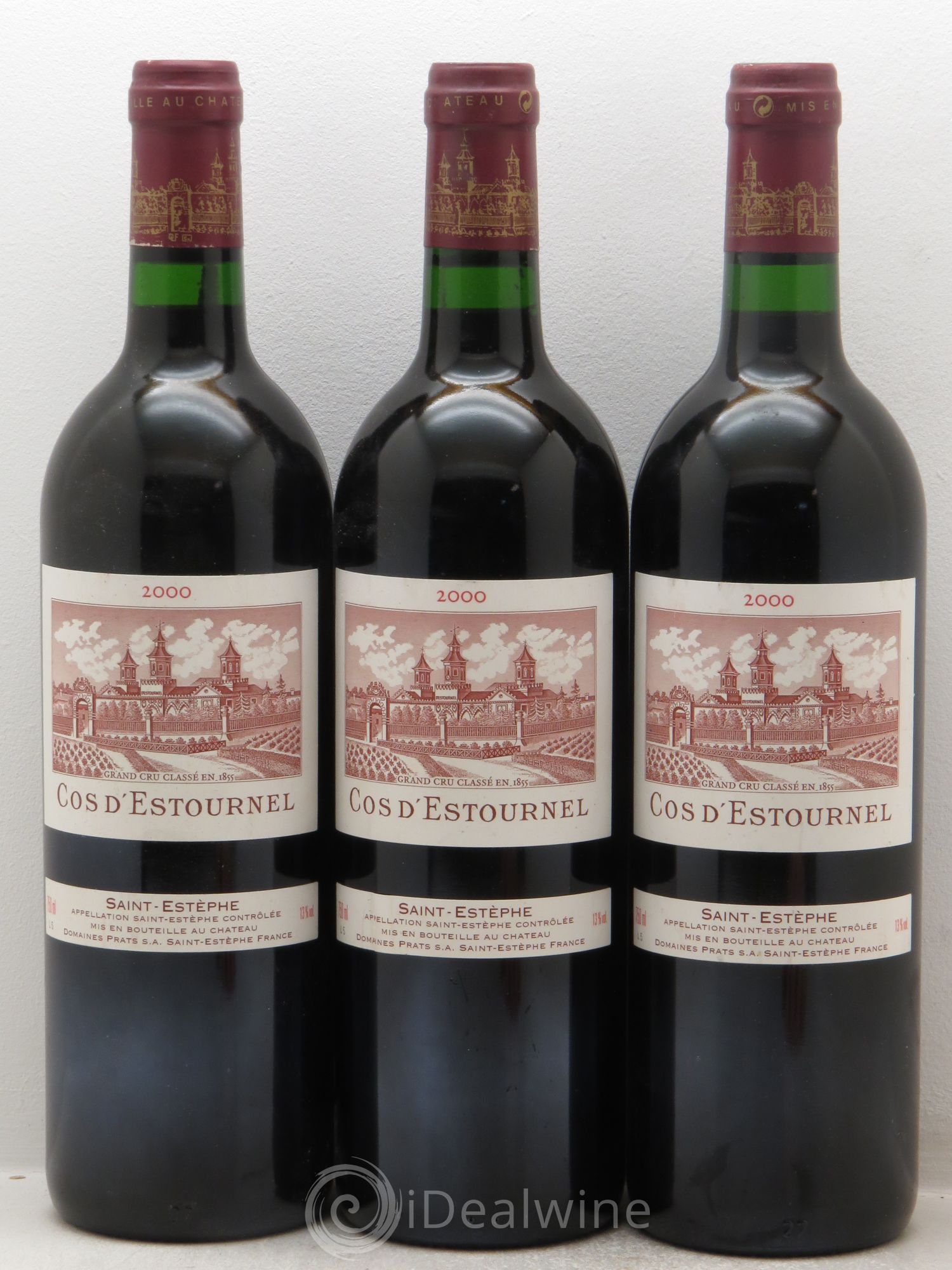 Cos d'Estournel 2ème Grand Cru Classé 2000 - Lot de 3 bouteilles - 0