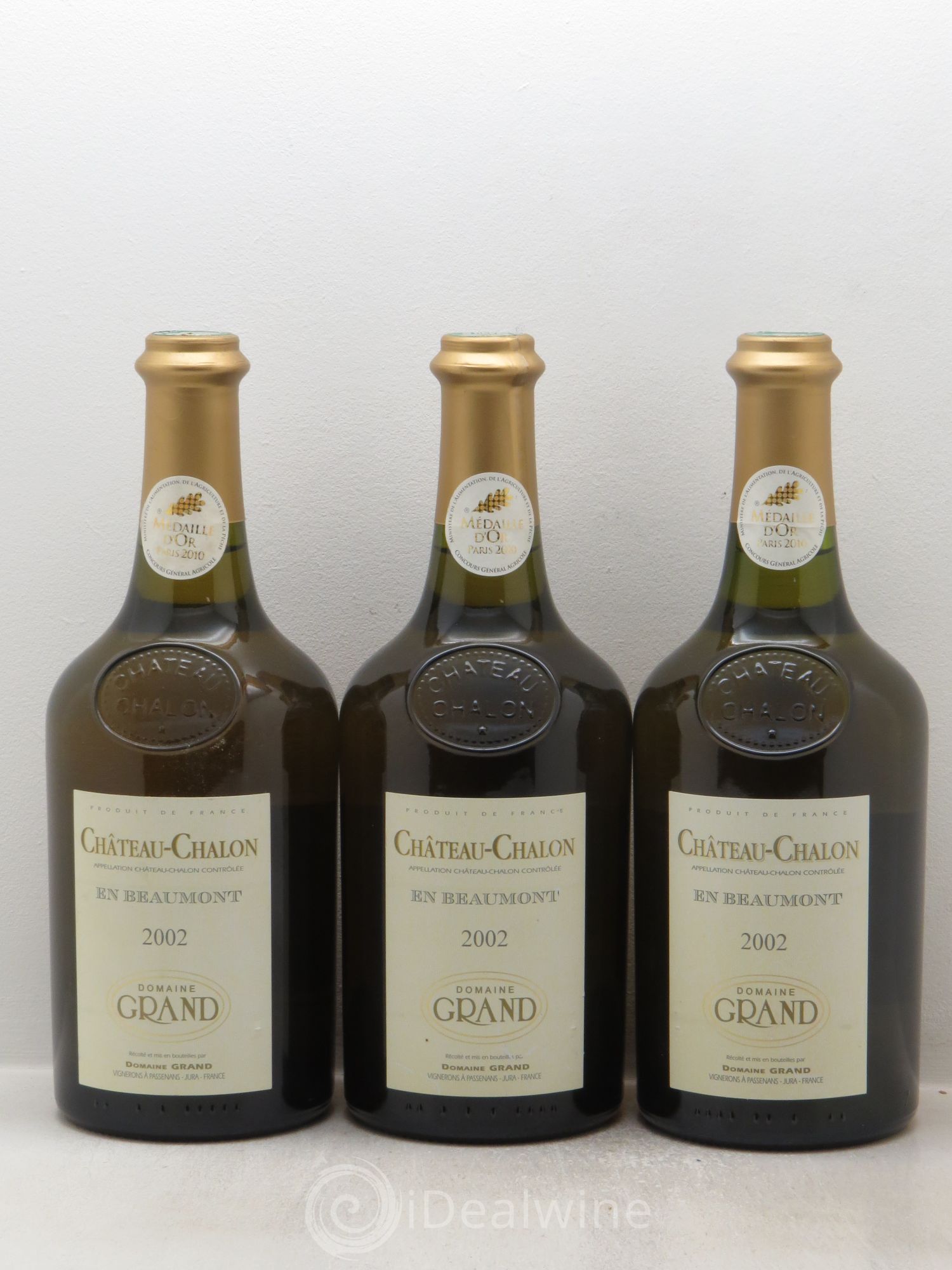 Château-Chalon En Beaumont Domaine Grand (sans prix de réserve) 2002 - Posten von 3 Flaschen - 0