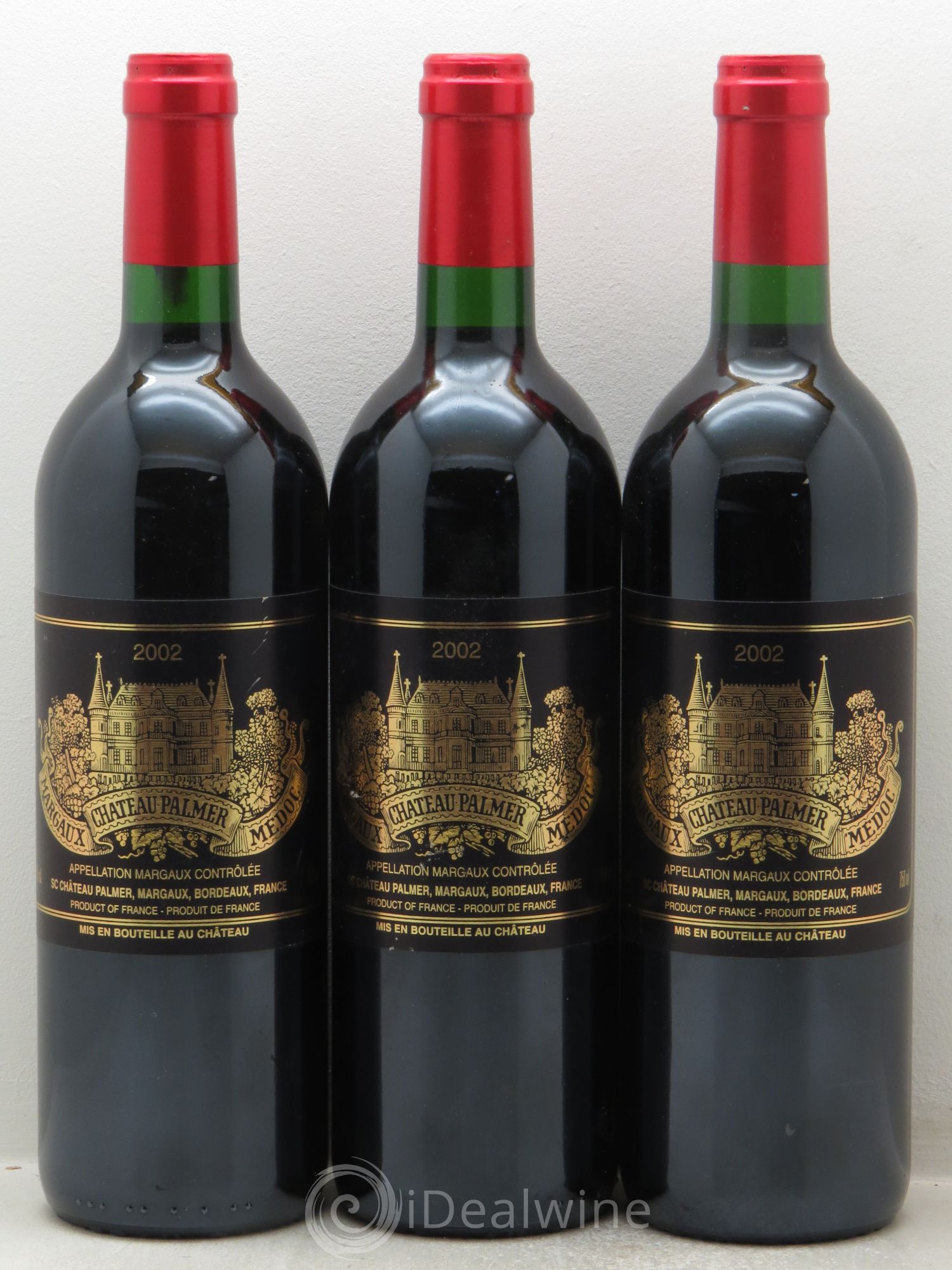 Château Palmer 3ème Grand Cru Classé 2002 - Lot de 3 bouteilles - 0
