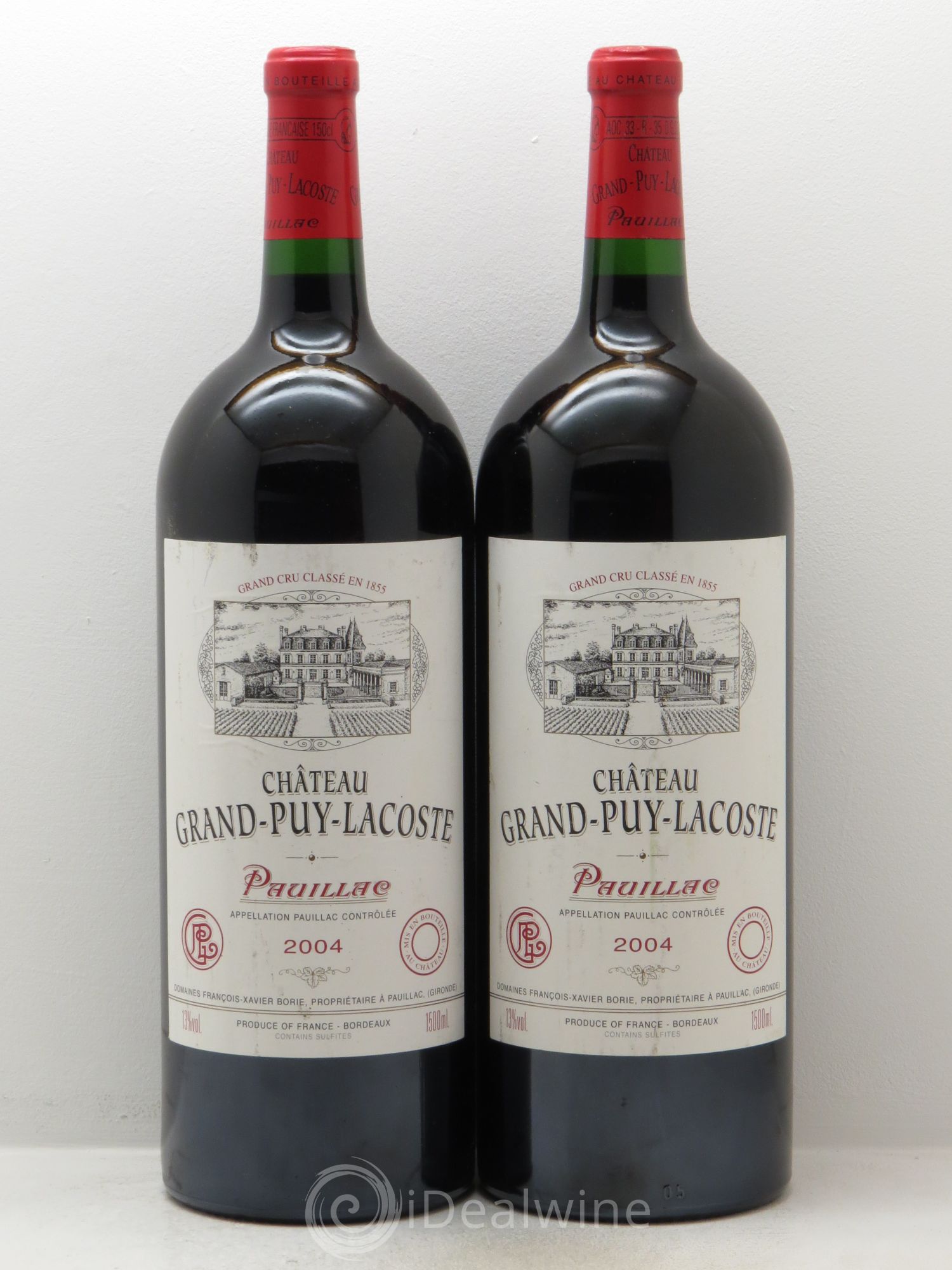 Château Grand Puy Lacoste 5ème Grand Cru Classé 2004 - Lot de 2 magnums - 0