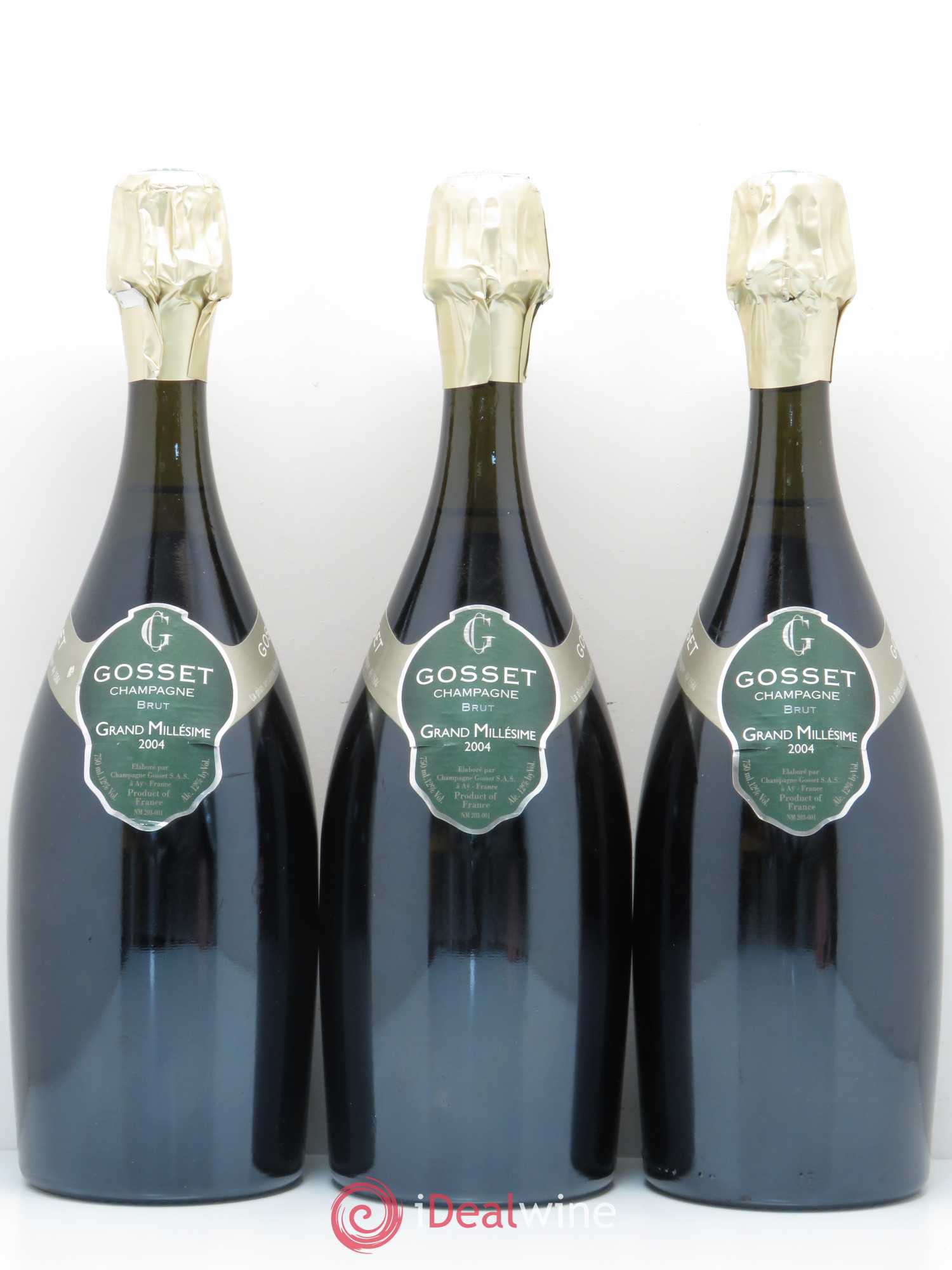 Champagne Gosset 2004 - Lot de 3 bouteilles - 0