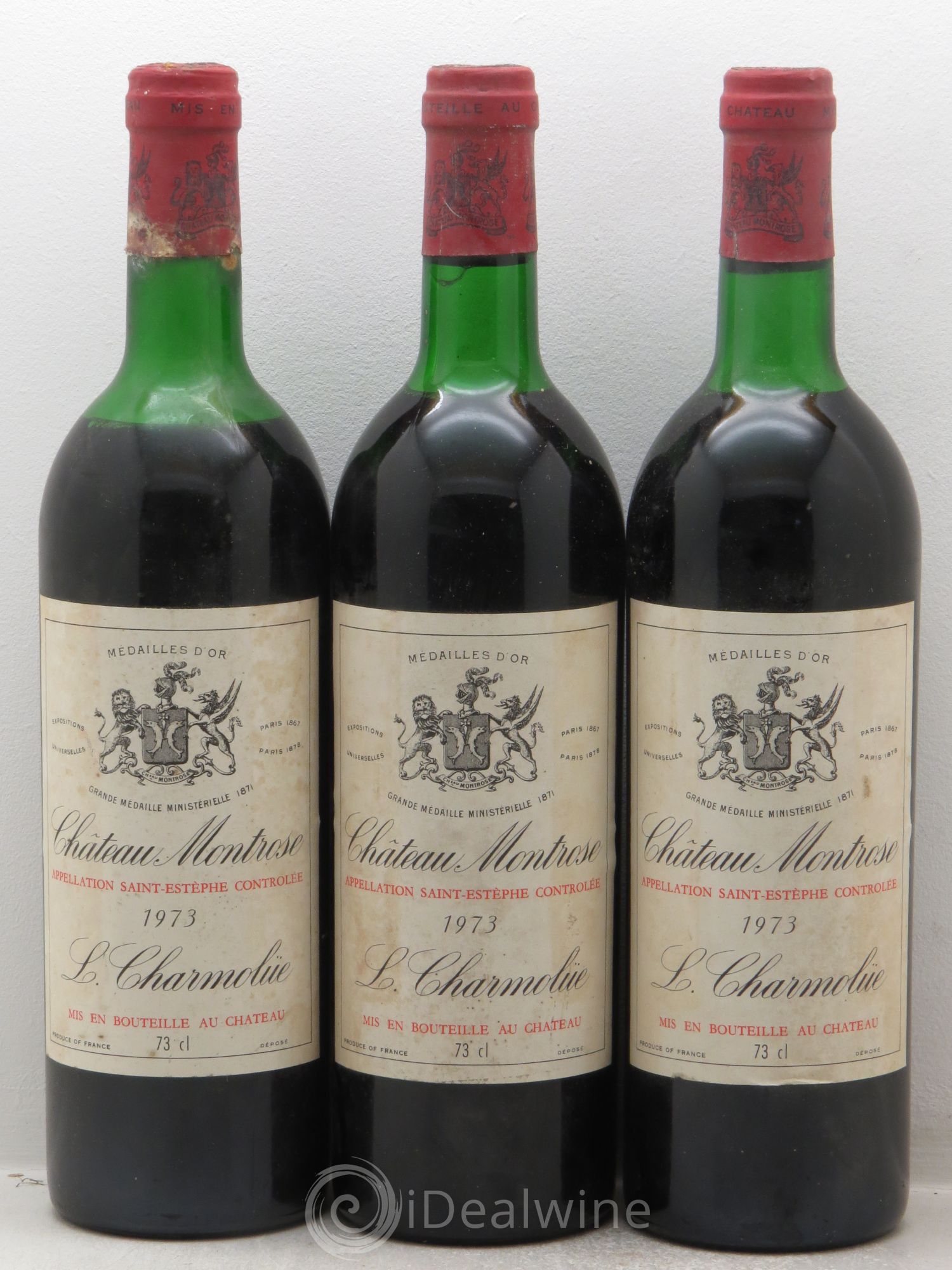 Château Montrose 2ème Grand Cru Classé (sans prix de réserve) 1973 - Lot de 3 bouteilles - 0
