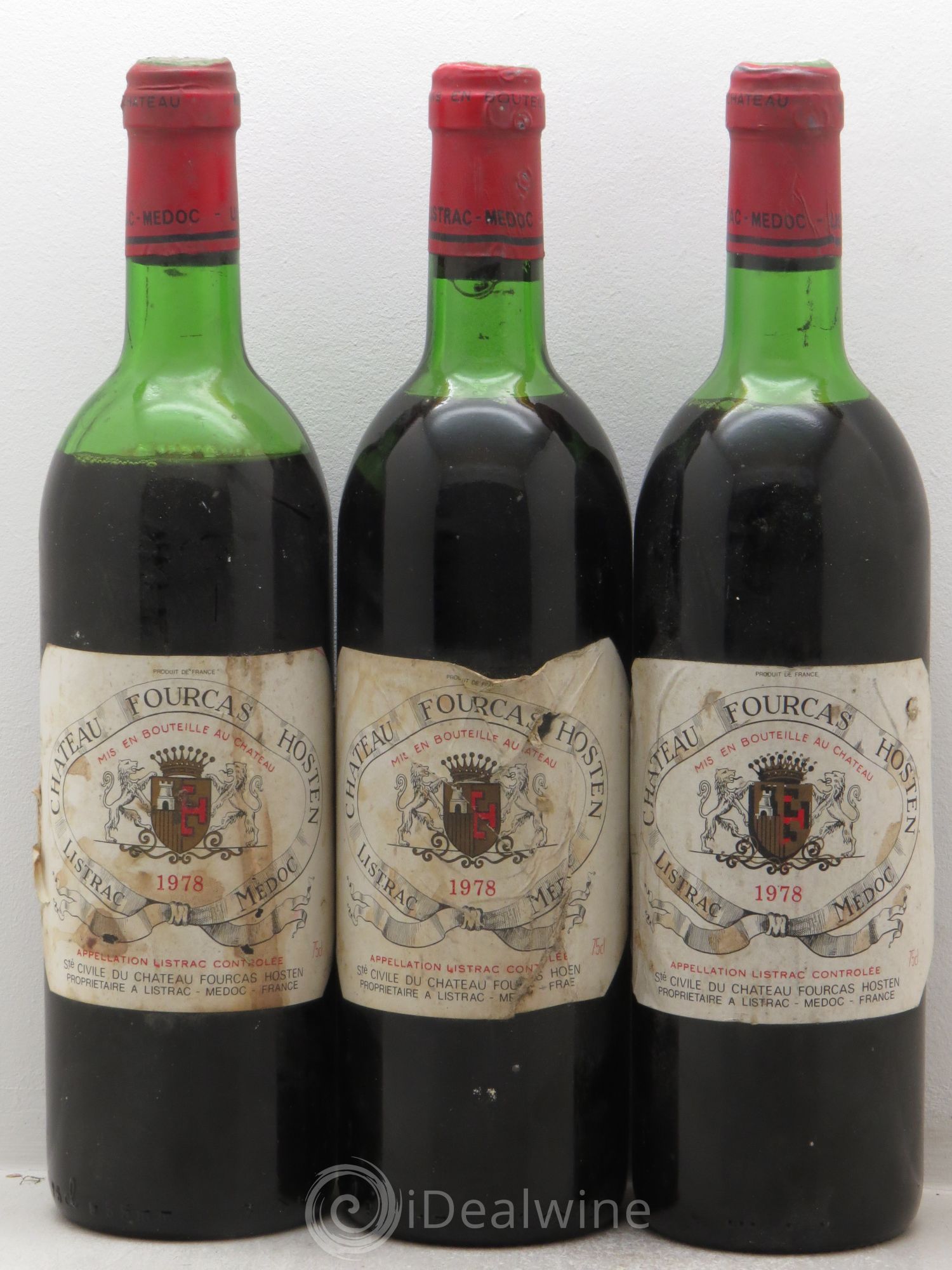 Château Fourcas Hosten Cru Bourgeois (sans prix de réserve) 1978 - Lot de 3 bouteilles - 0