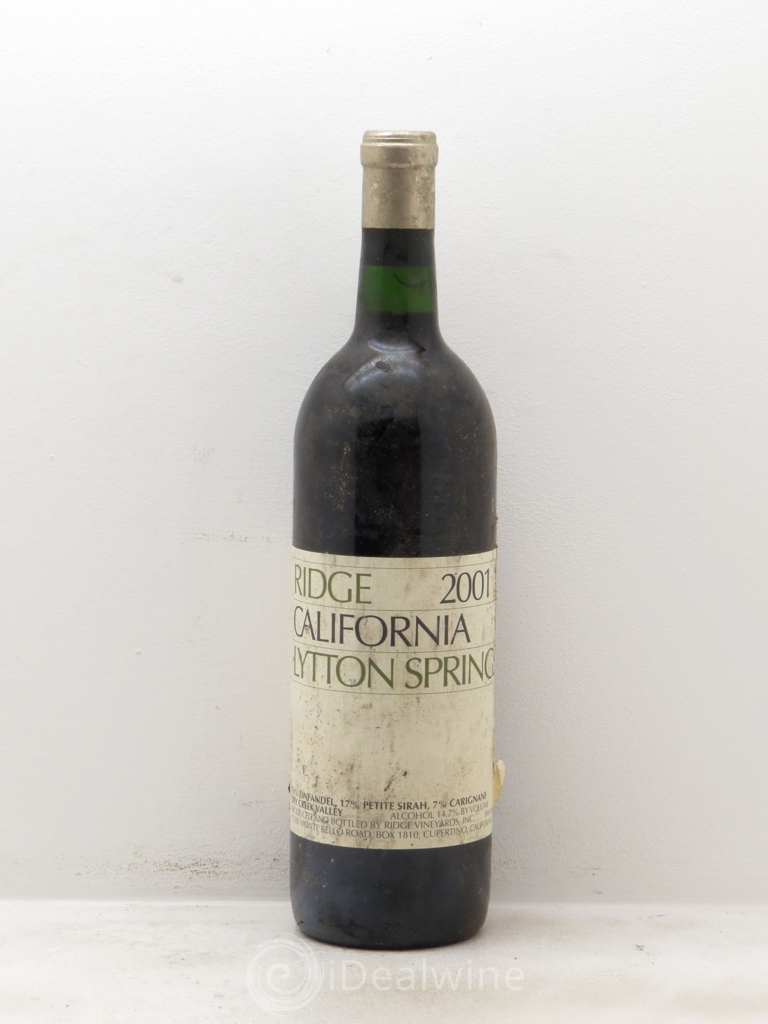 USA Ridge Lytton Springs Californie 2001 - Lot de 1 bouteille - 0