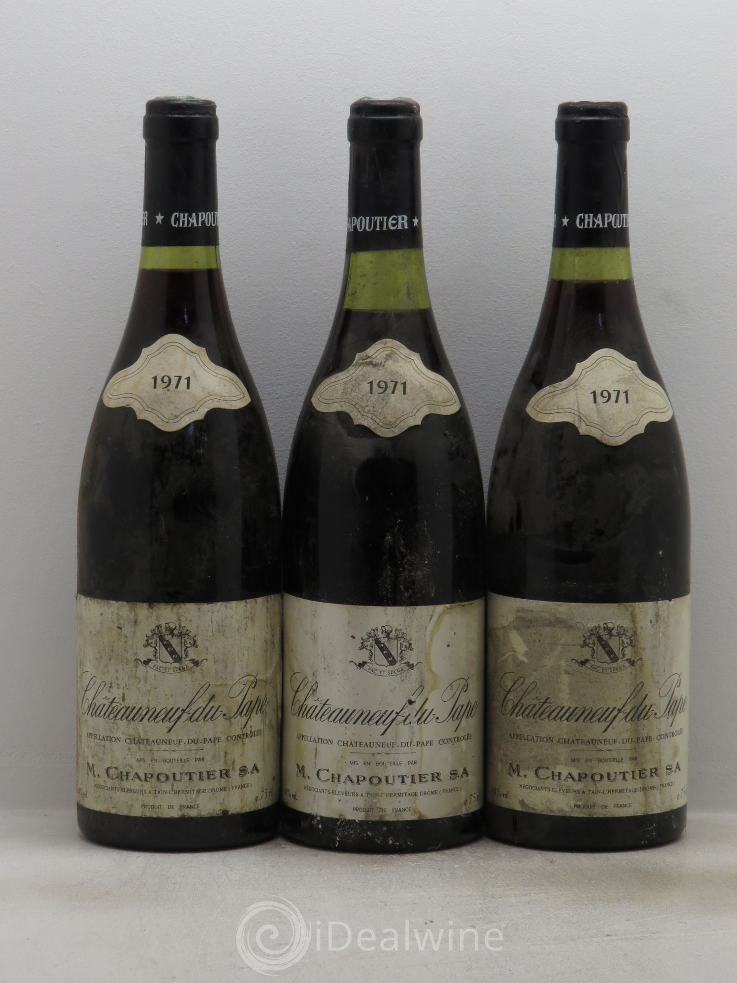 Châteauneuf-du-Pape 1971 - Lot de 3 bouteilles - 0