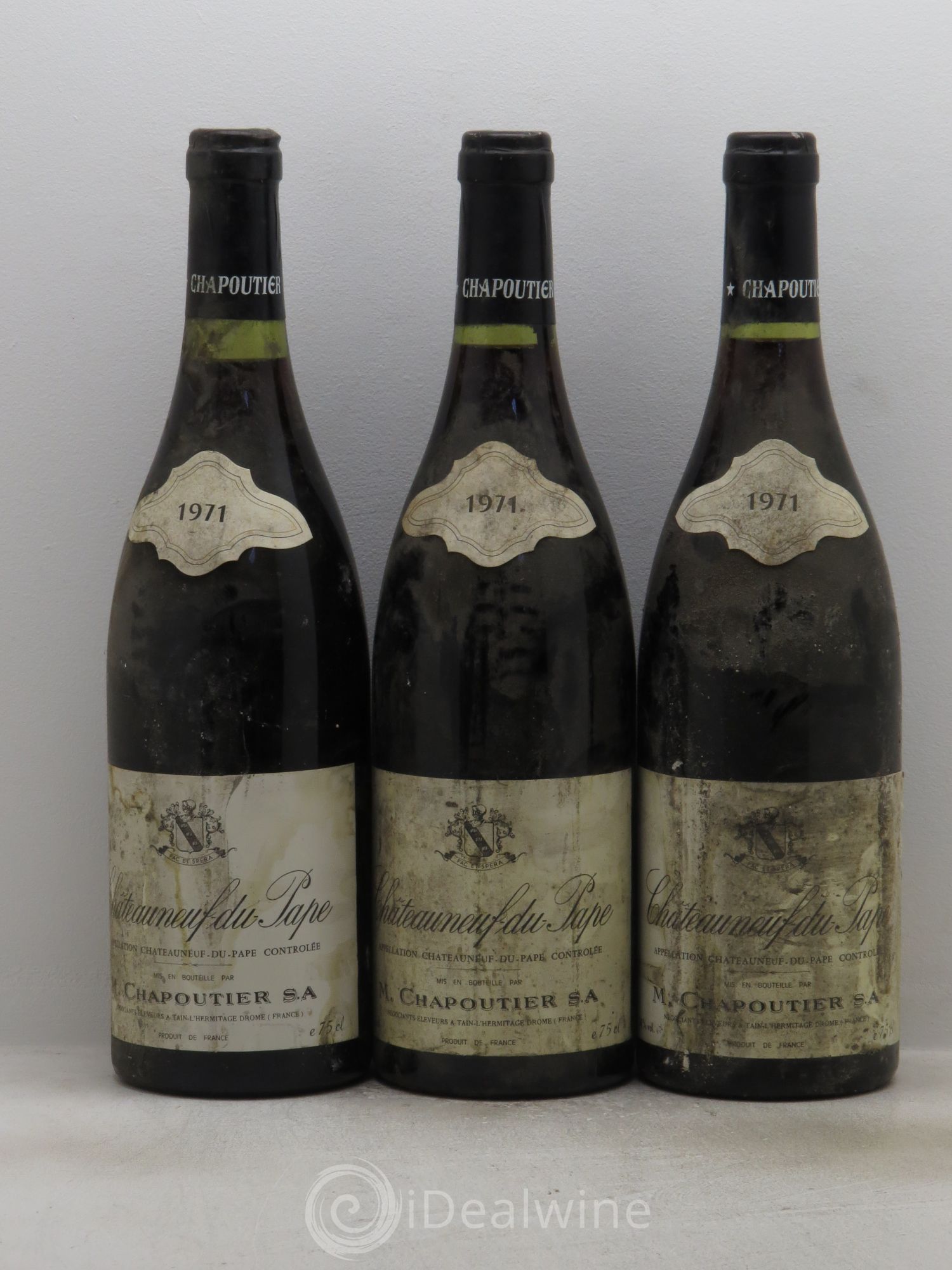 Châteauneuf-du-Pape 1971 - Lot de 3 bouteilles - 0