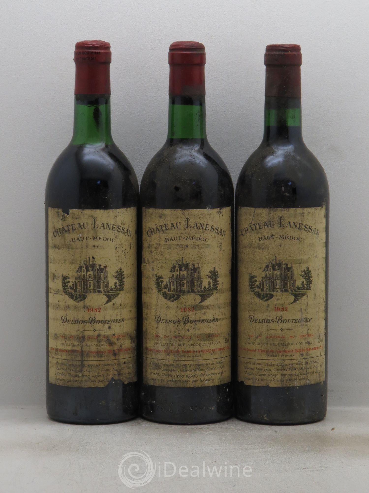 Château Lanessan Cru Bourgeois 1982 - Lot de 3 bouteilles - 0