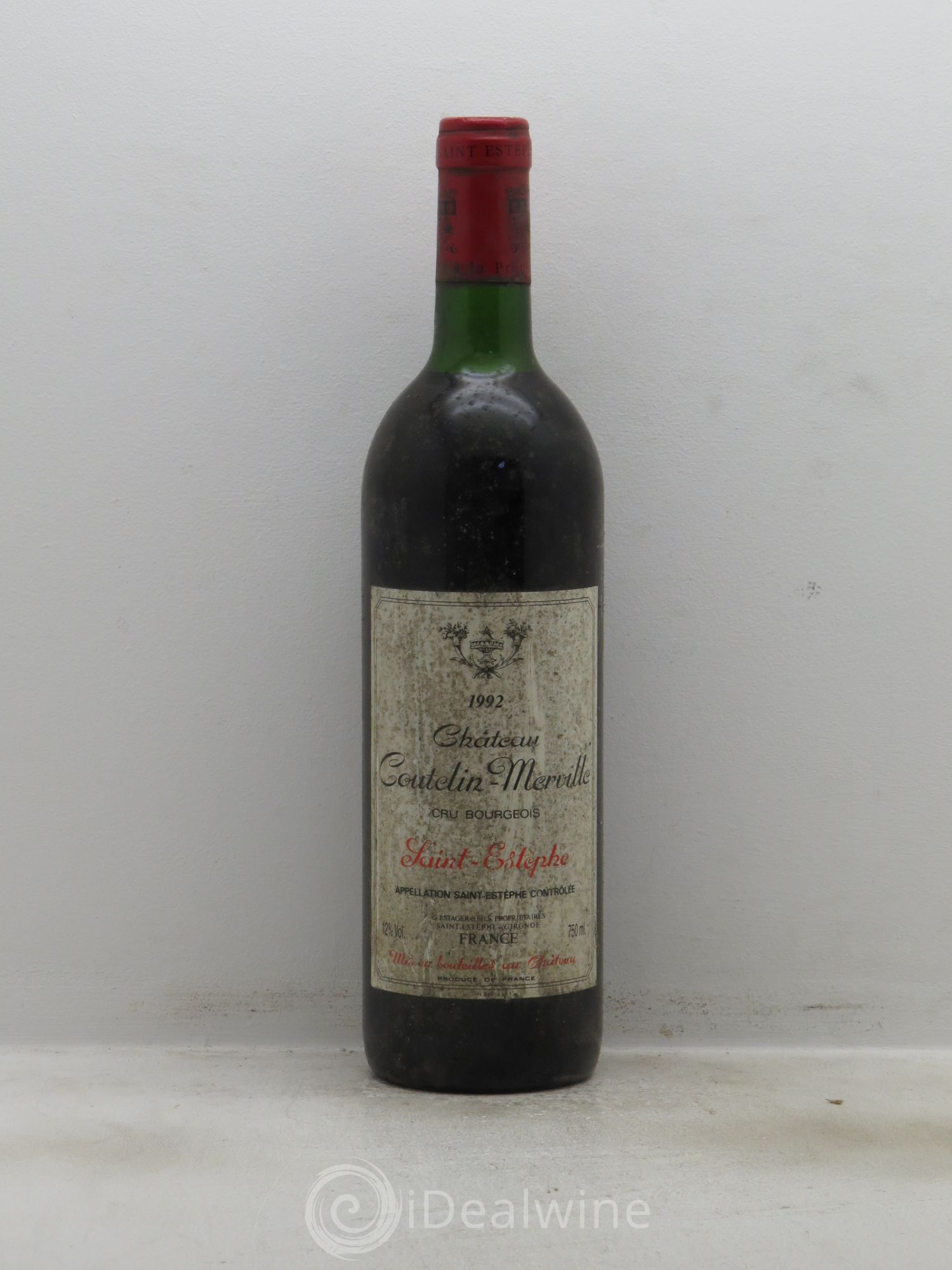 Château Coutelin-Merville Cru Bourgeois 1992 - Lot de 1 bouteille - 0