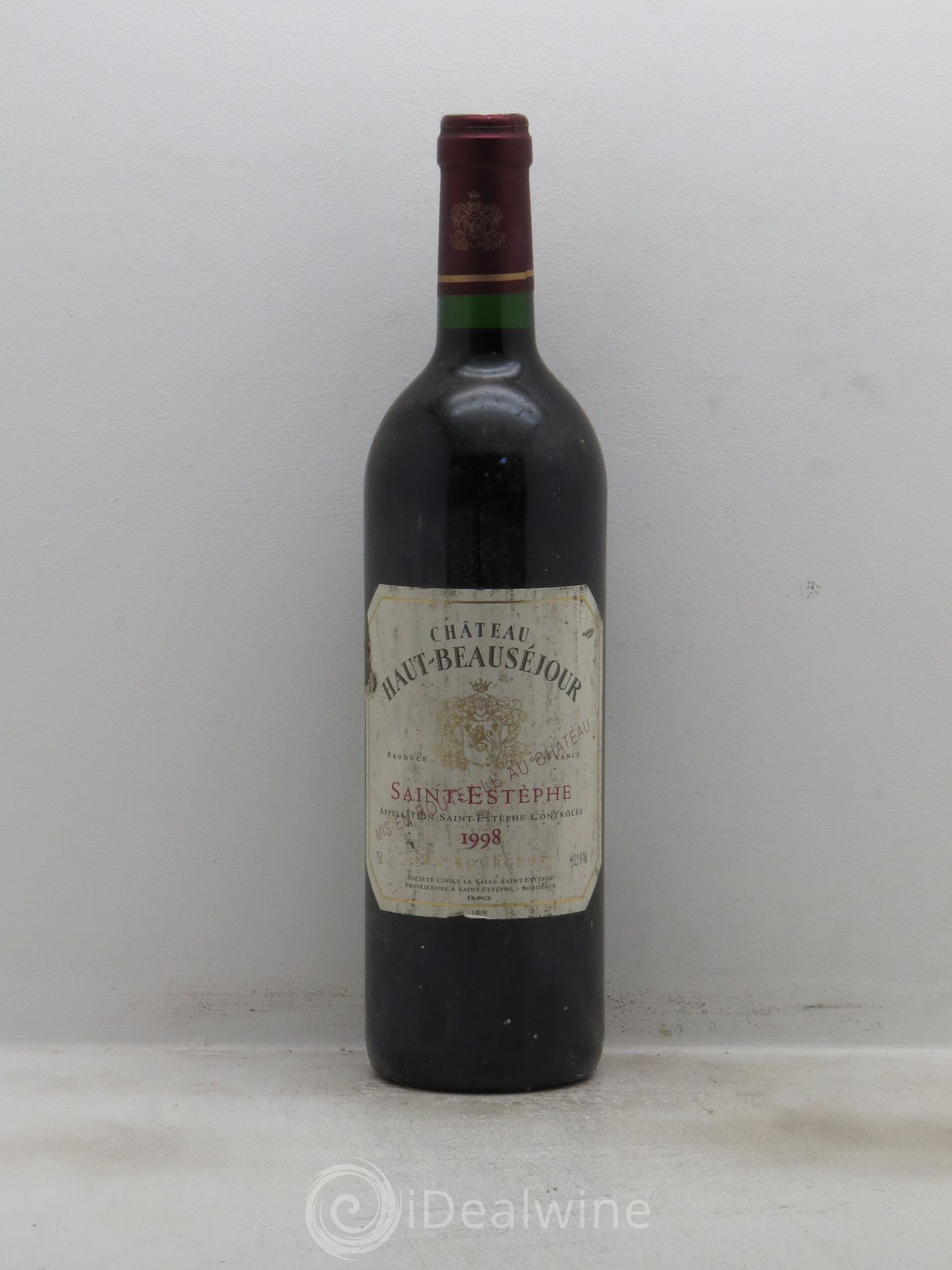Château Haut Beauséjour Cru Bourgeois 1998 - Lot de 1 bouteille - 0