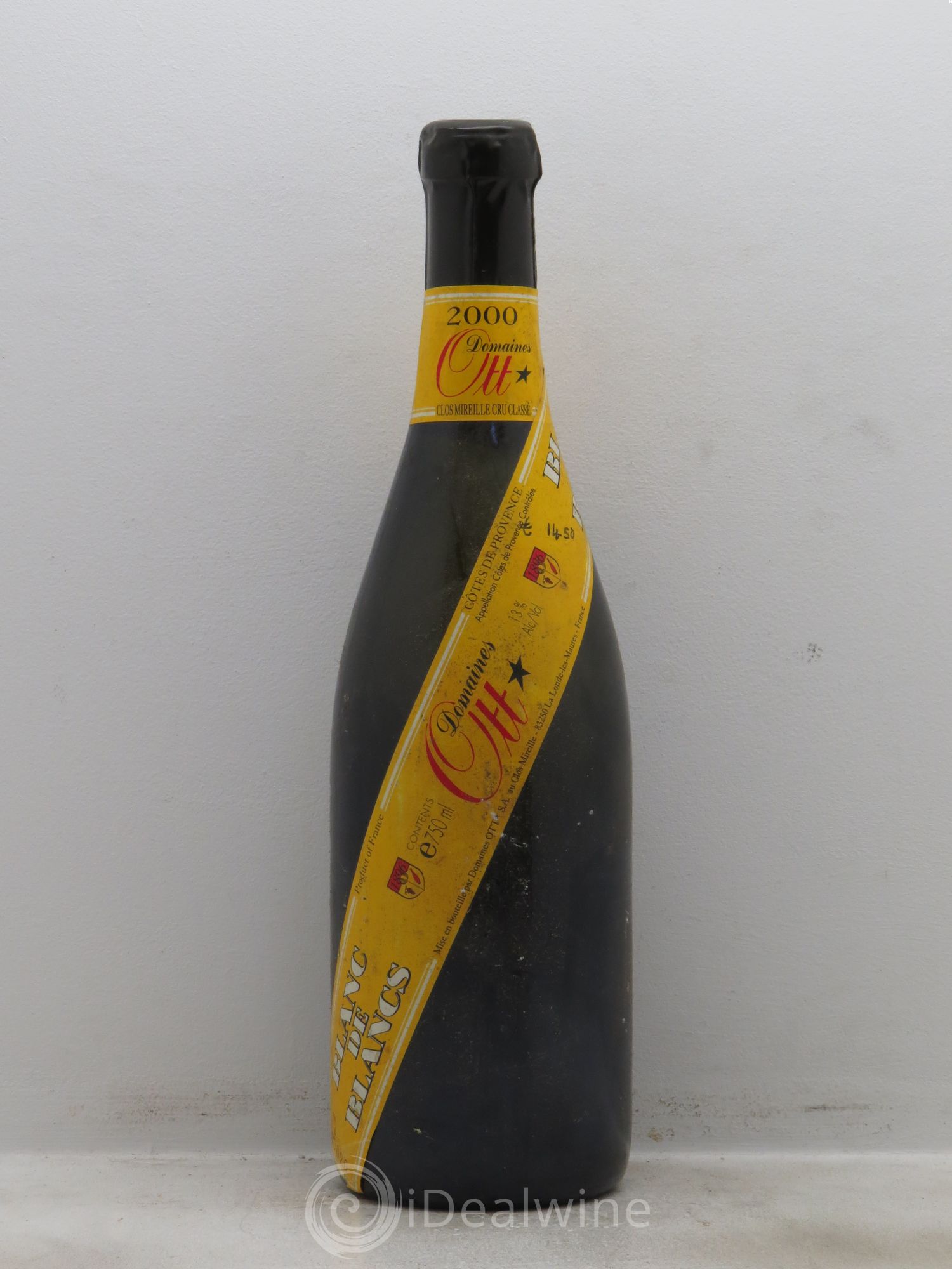 Côtes de Provence Clos Mireille Blanc de Blancs Domaine Ott 2000 - Posten von 1 Flasche - 0