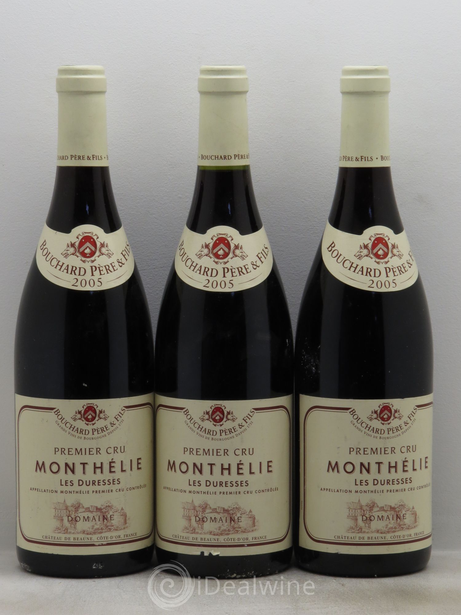 Monthélie 1er Cru Bouchard PetF 2005 - Lot de 3 bouteilles - 0