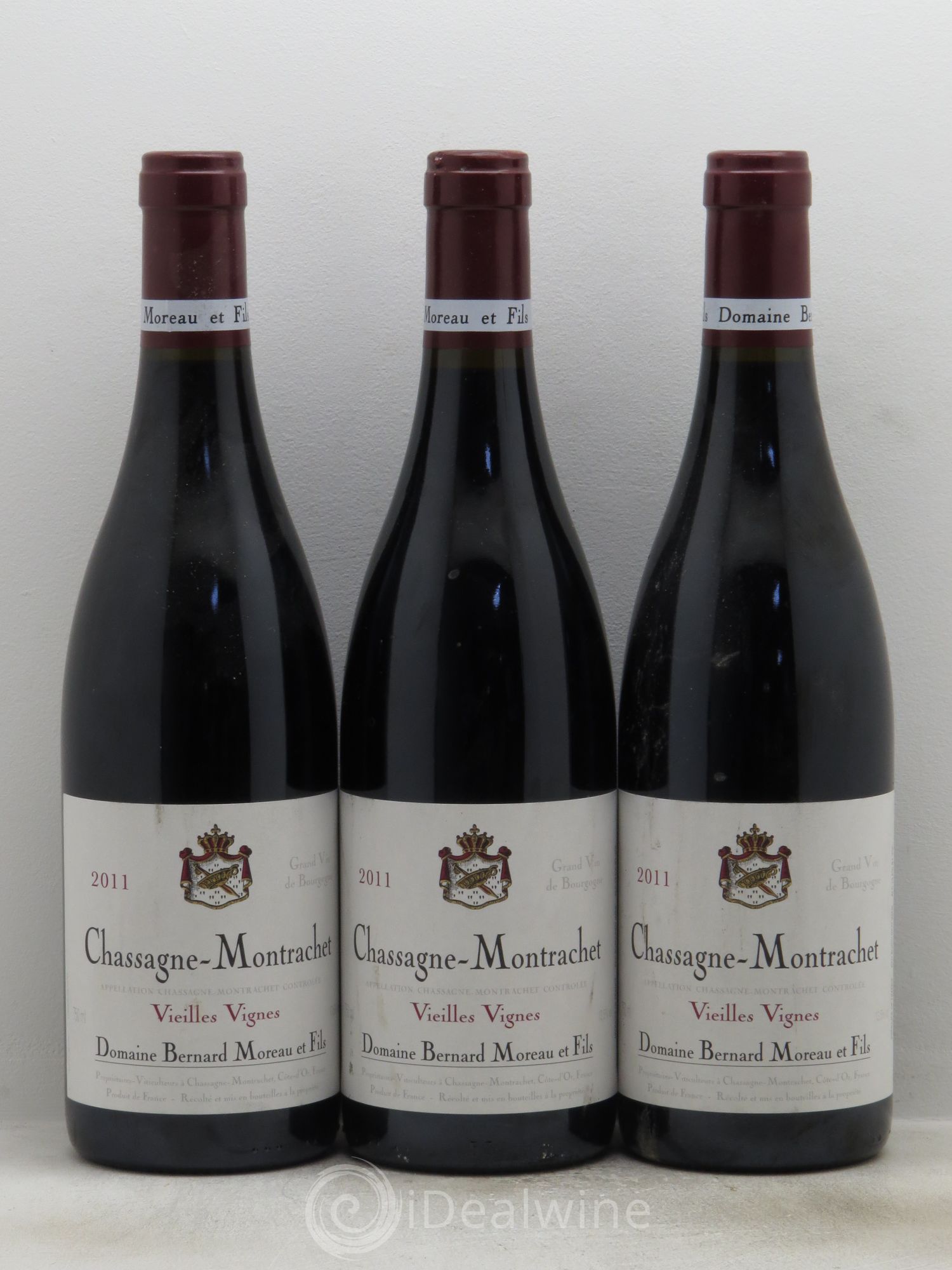 Chassagne-Montrachet Vieille Vigne B.Moreau 2011 - Posten von 3 Flaschen - 0