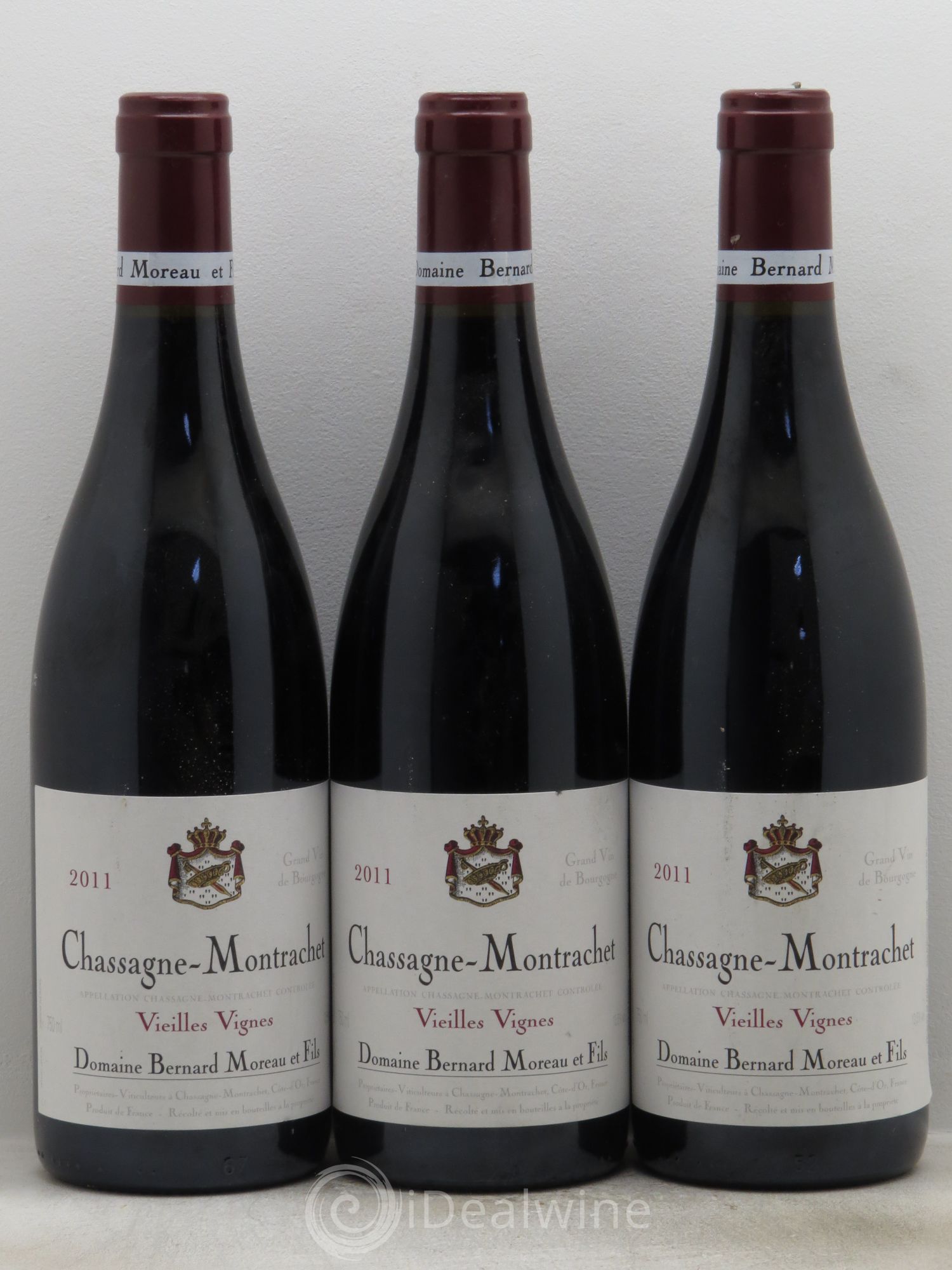 Chassagne-Montrachet Vieille Vigne B.Moreau 2011 - Posten von 3 Flaschen - 0