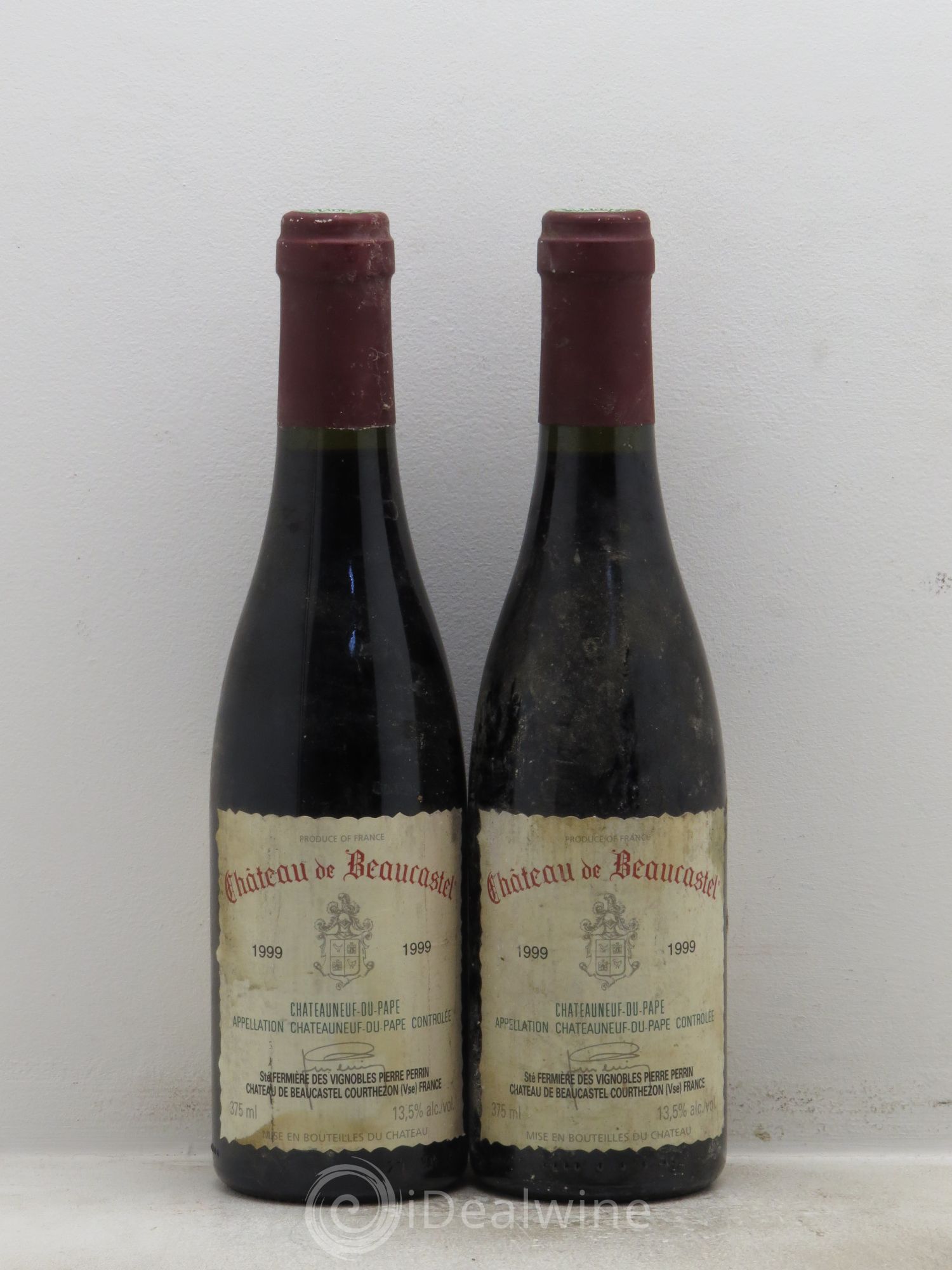 Châteauneuf-du-Pape Château de Beaucastel Famille Perrin 1999 - Lot de 2 demi bouteilles - 0