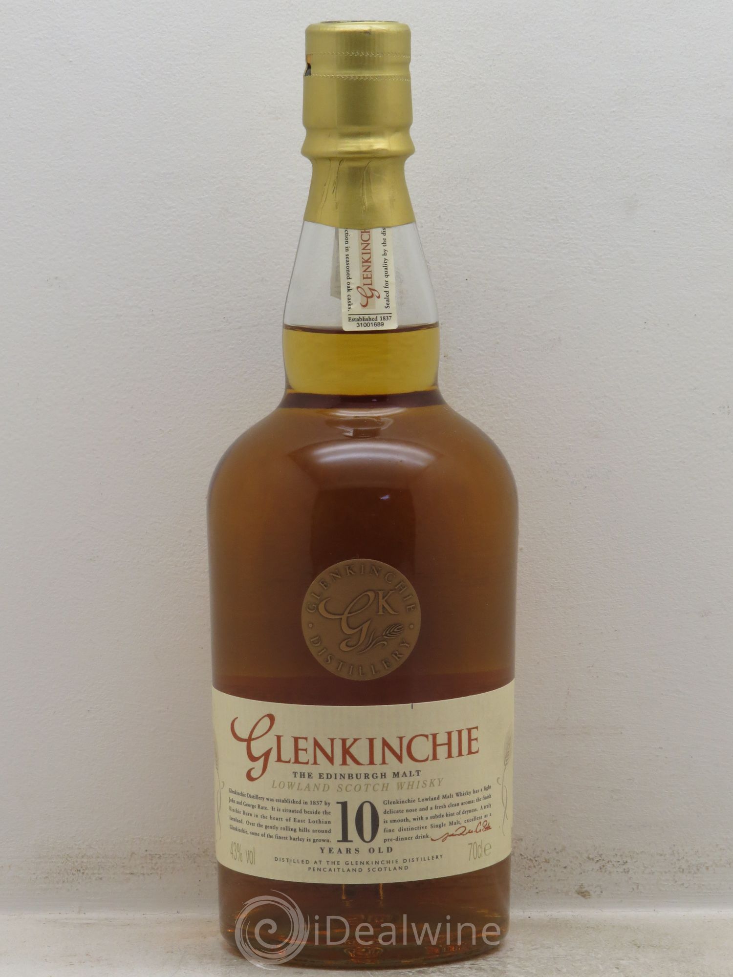 Whisky Glenkinchie 10 ans (43°) - Posten von 1 Flasche - 0