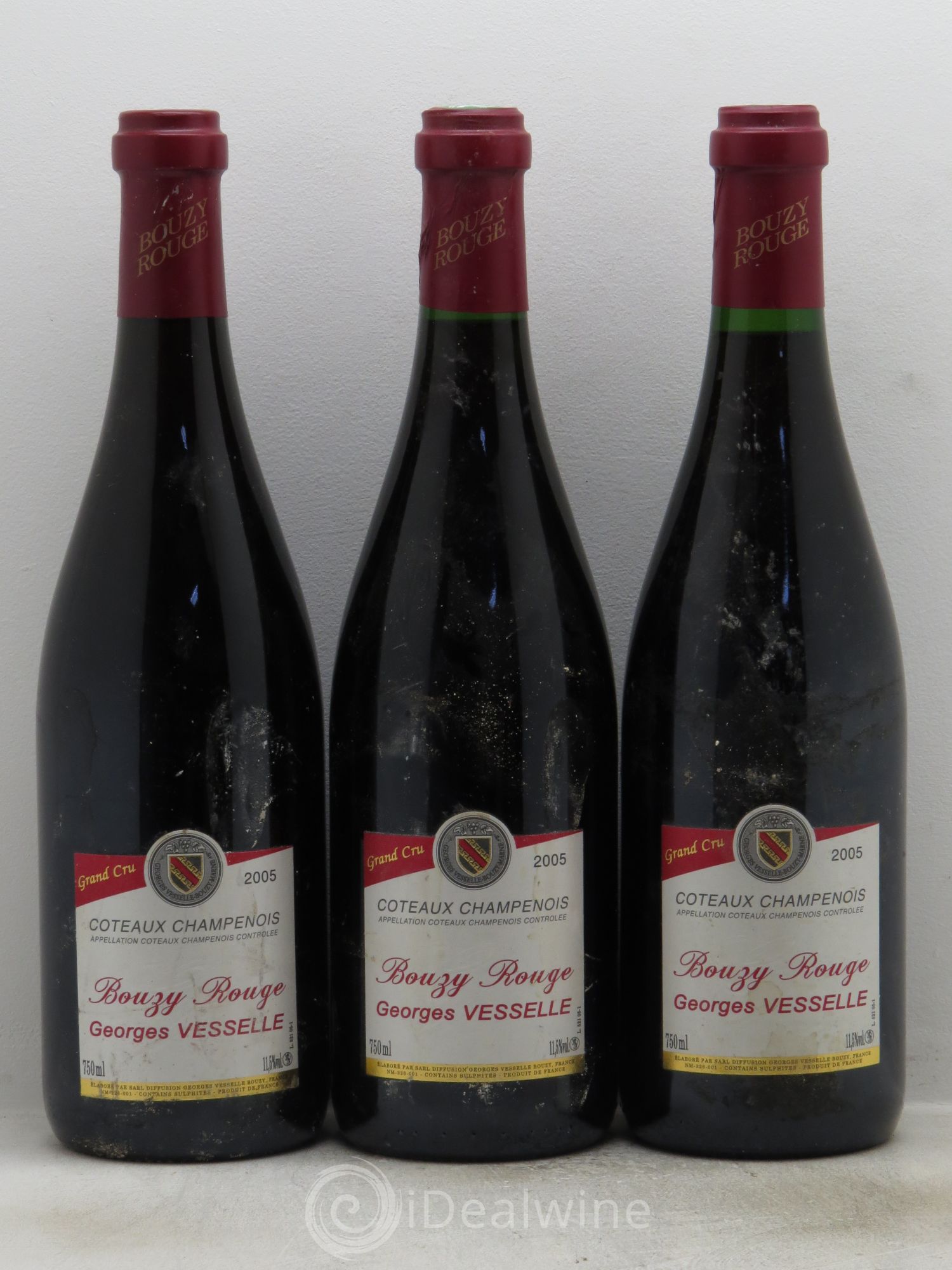 Coteaux Champenois Bouzy - G.Vesselle 2005 - Lot de 3 bouteilles - 0