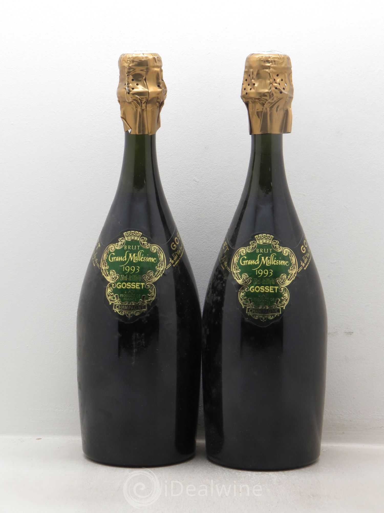 Champagne Gosset Brut Grand Millésime 1993 - Lot of 2 bottles - 0