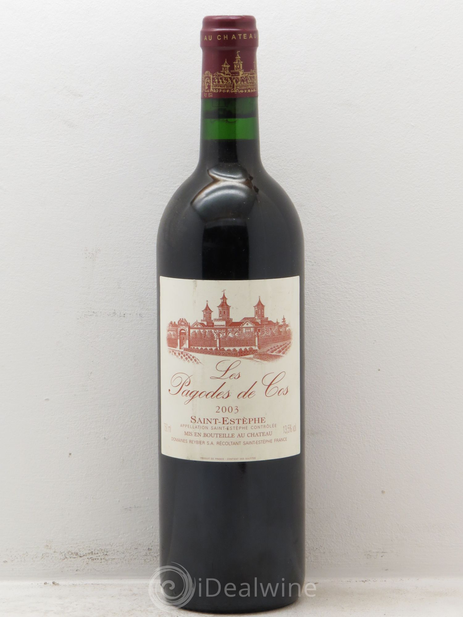 Les Pagodes de Cos Second Vin 2003 - Posten von 1 Flasche - 0