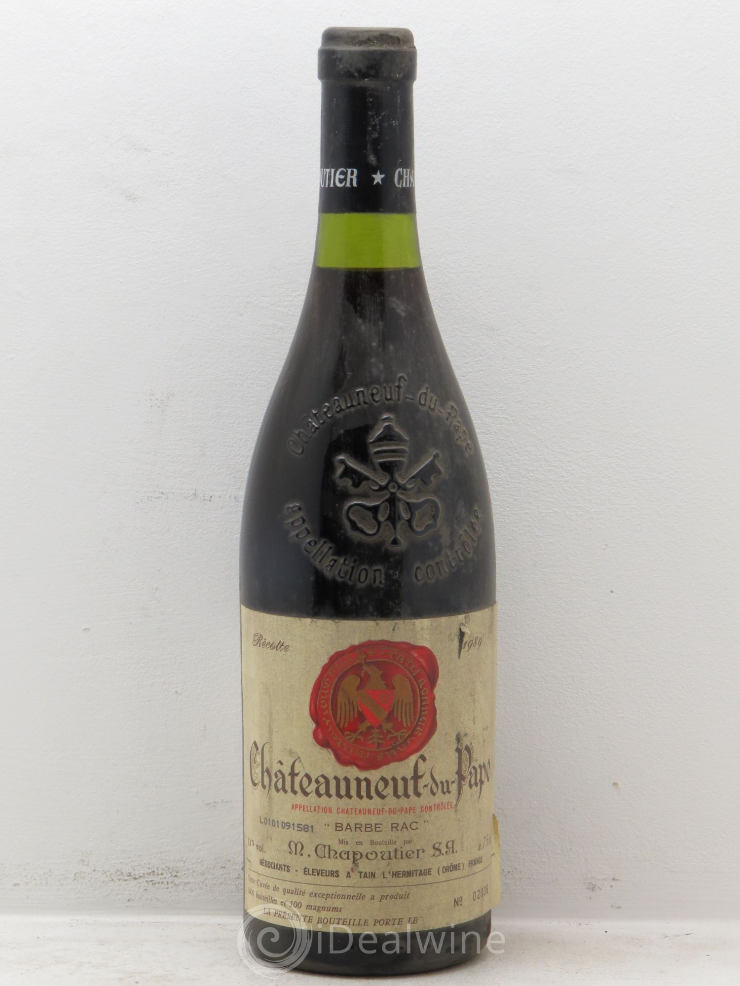Châteauneuf-du-Pape Barbe Rac Chapoutier 1989 - Lot de 6 bouteilles - 0