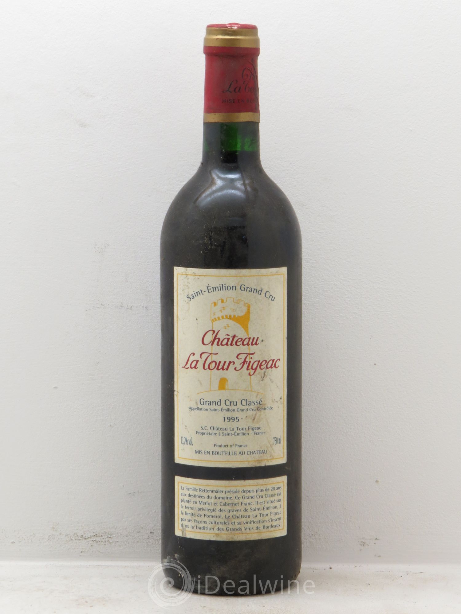 Château la Tour Figeac Grand Cru Classé 1995 - Lot de 1 bouteille - 0