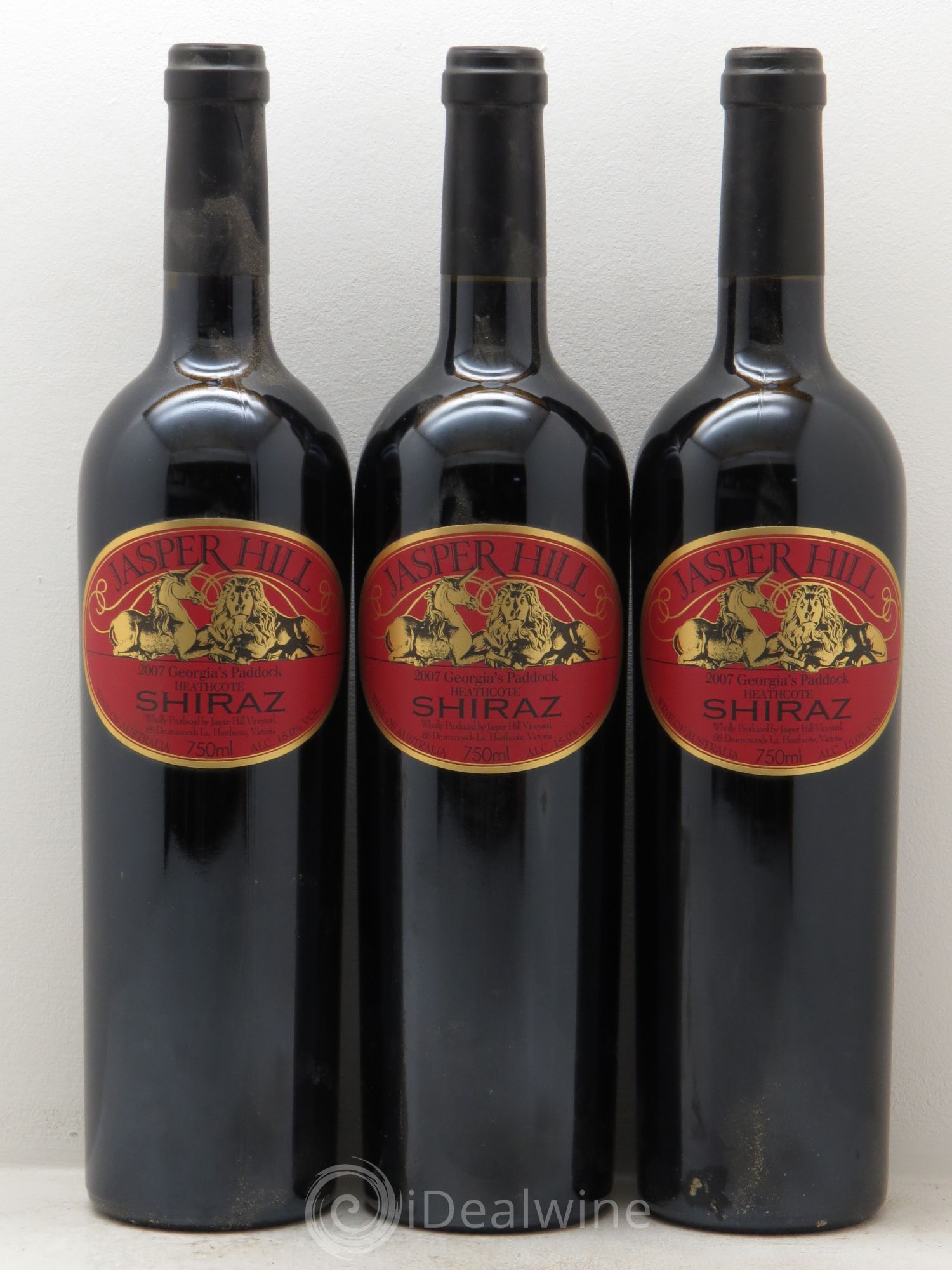 Australie Shiraz Jasper Hill Georgia's Paddock Heathcote Chapoutier 2007 - Posten von 3 Flaschen - 0
