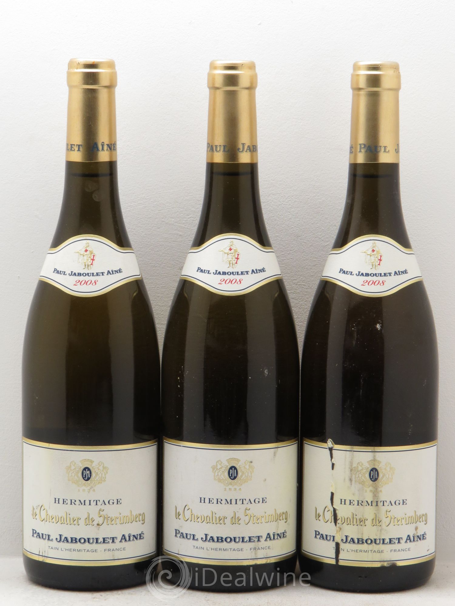 Hermitage Chevalier de Sterimberg Paul Jaboulet Ainé 2008 - Lot de 3 bouteilles - 0