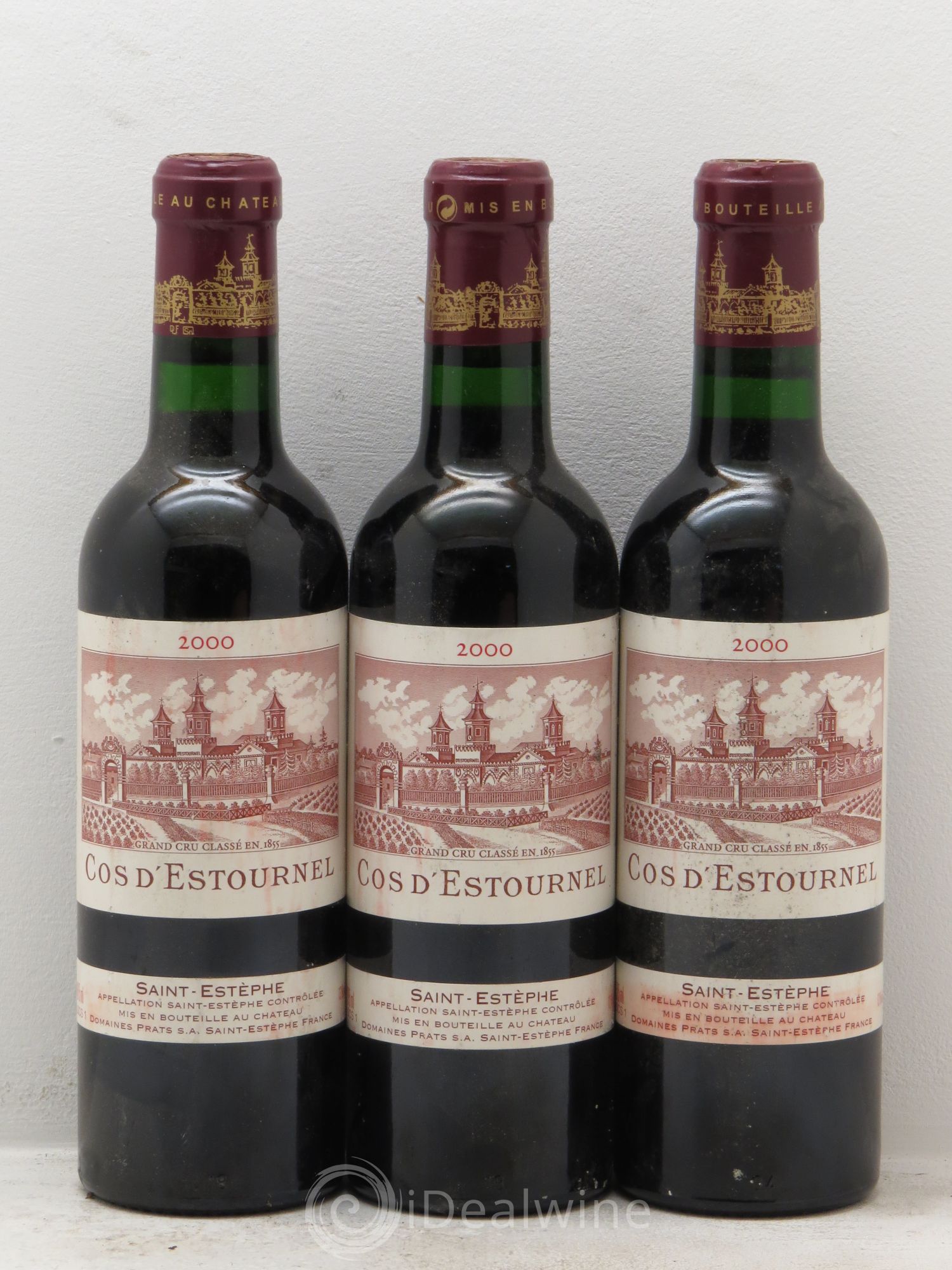 Cos d'Estournel 2ème Grand Cru Classé 2000 - Lot de 3 demi bouteilles - 0
