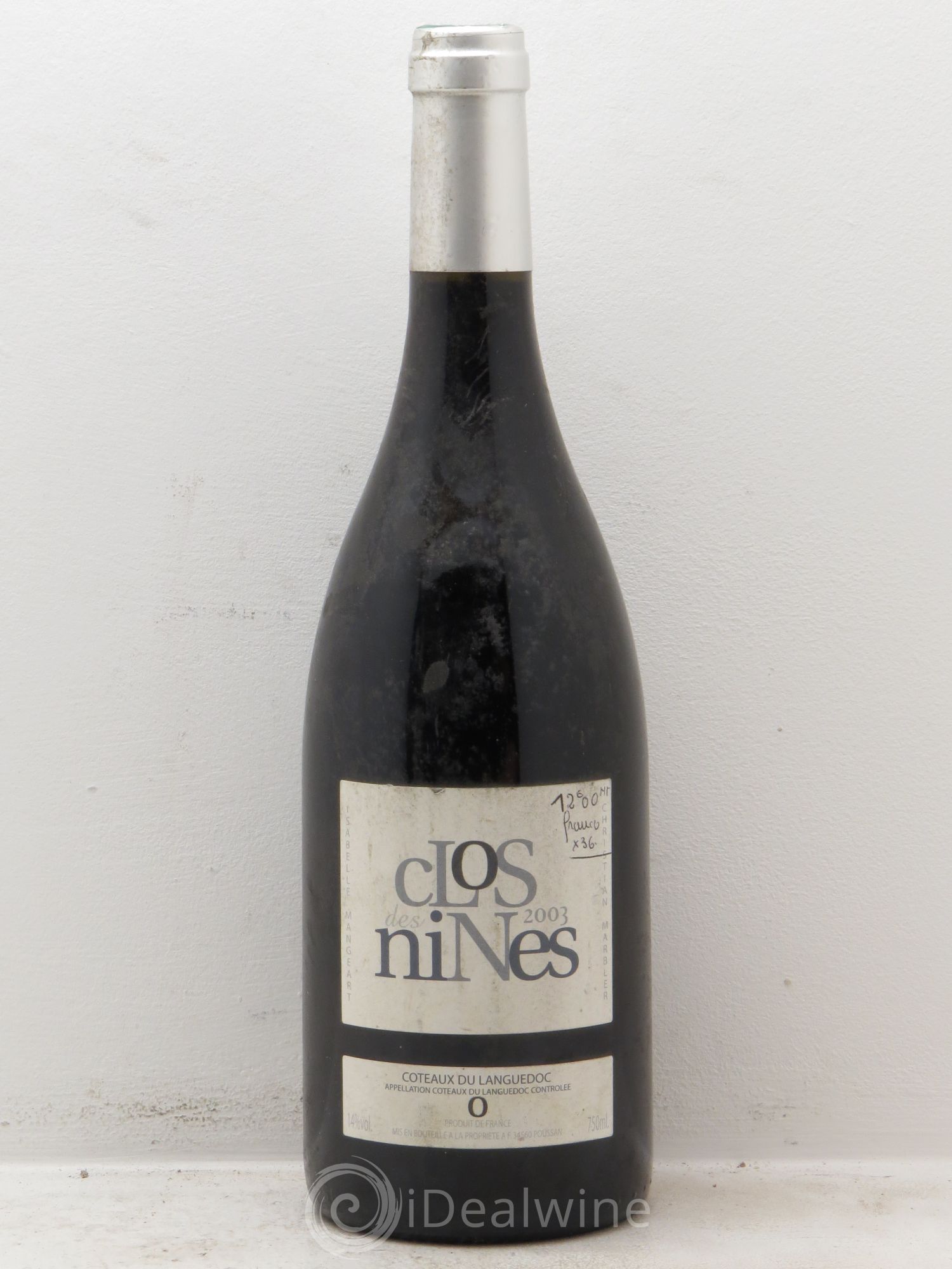 Coteaux du Languedoc Clos des Nines (sans prix de réserve) 2003 - Posten von 1 Flasche - 0