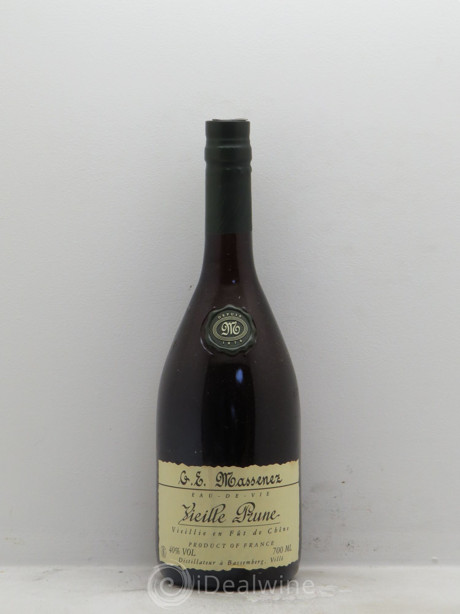 Alcools divers Vieille Prune Masseney 40° - Lotto di 1 bottiglia - 0