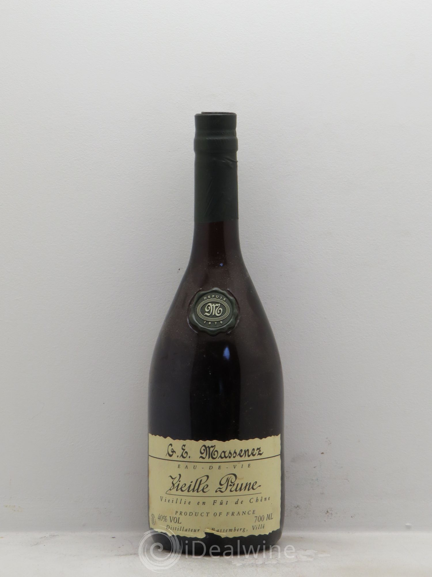 Alcools divers Vieille Prune Masseney 40° - Posten von 1 Flasche - 0
