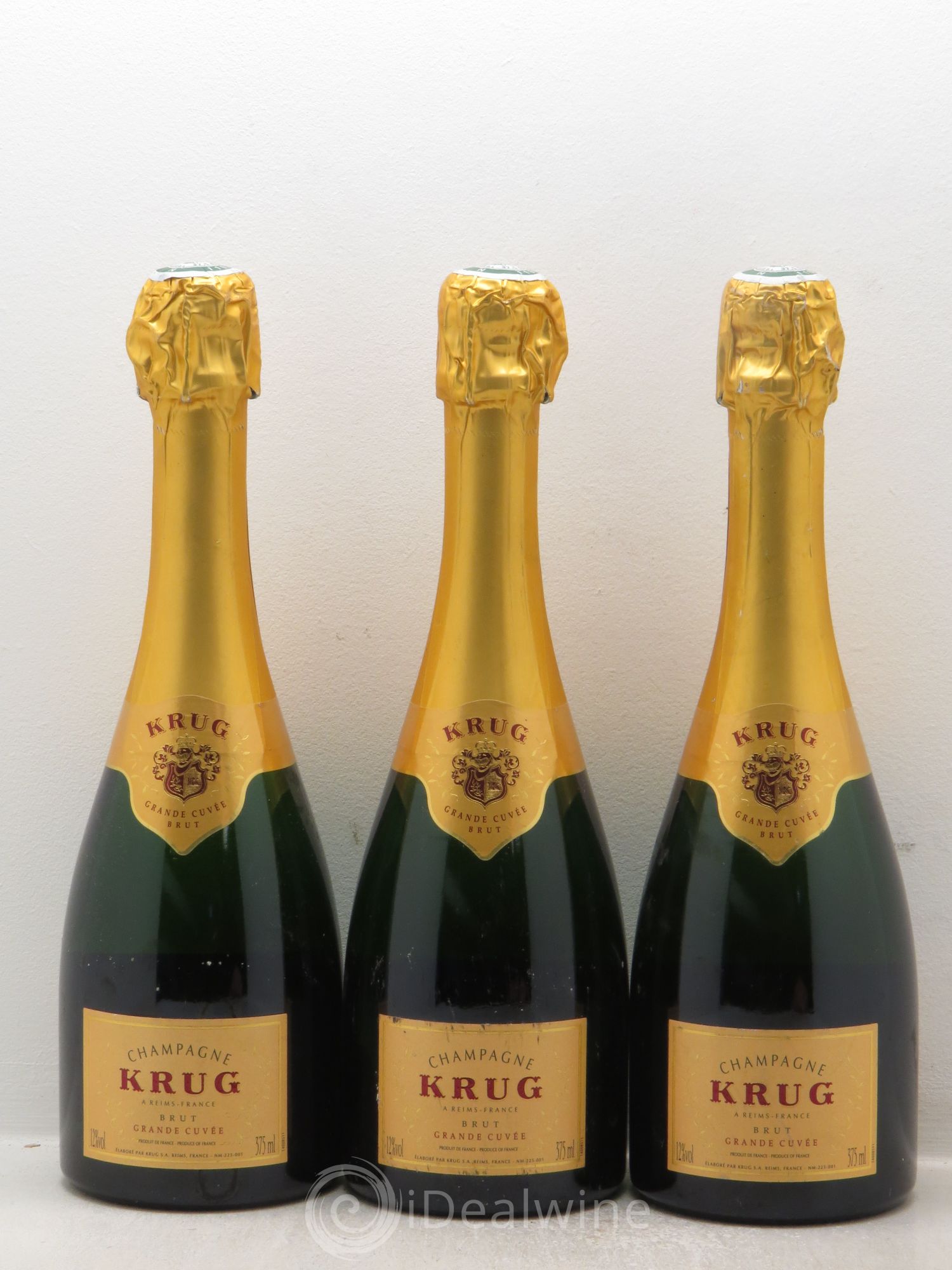 Grande Cuvée Brut Krug (années 2005 à aujourd'hui) - Lot of 3 half-bottles - 0