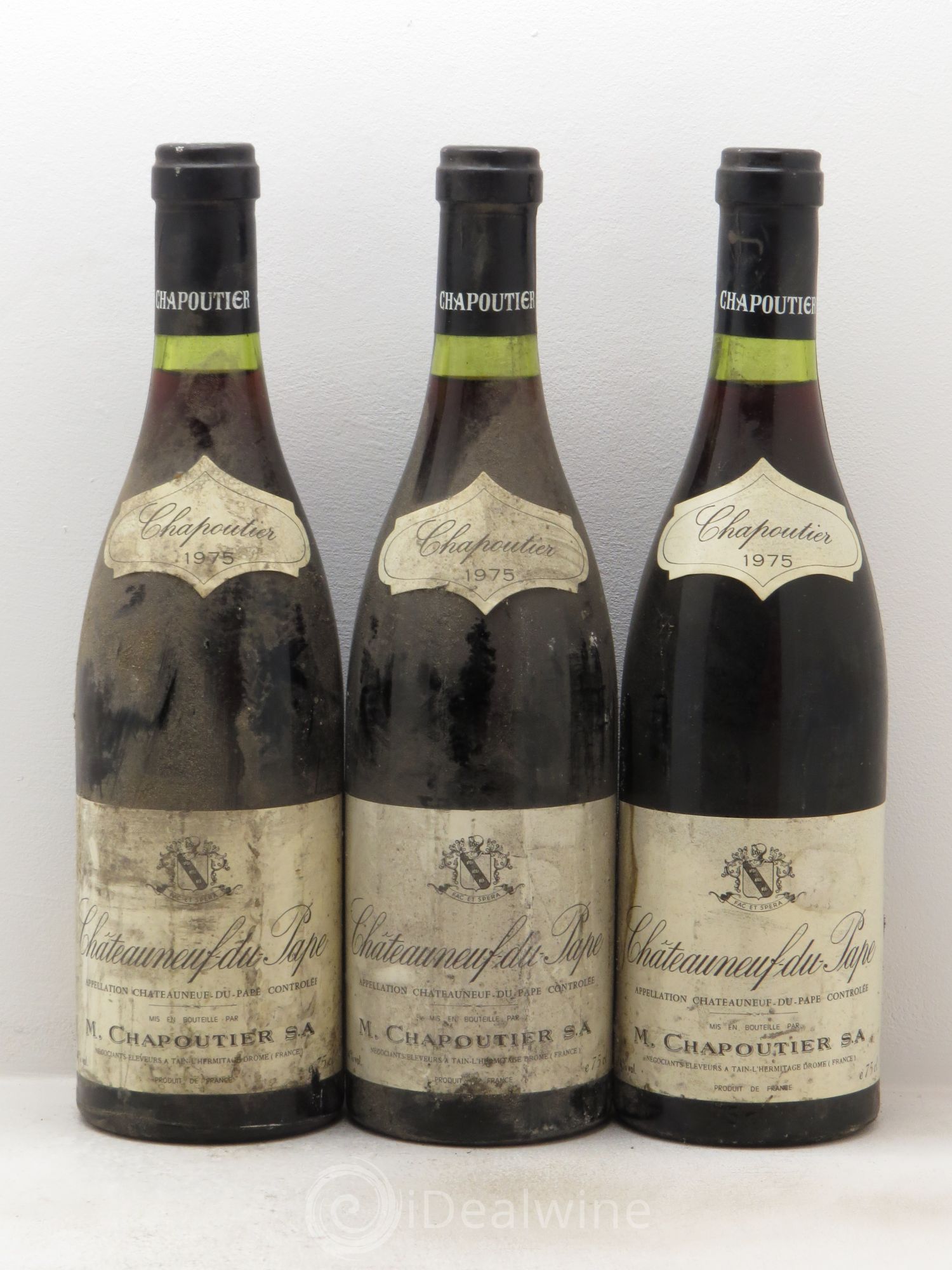 Châteauneuf-du-Pape 1975 - Lot de 3 bouteilles - 0
