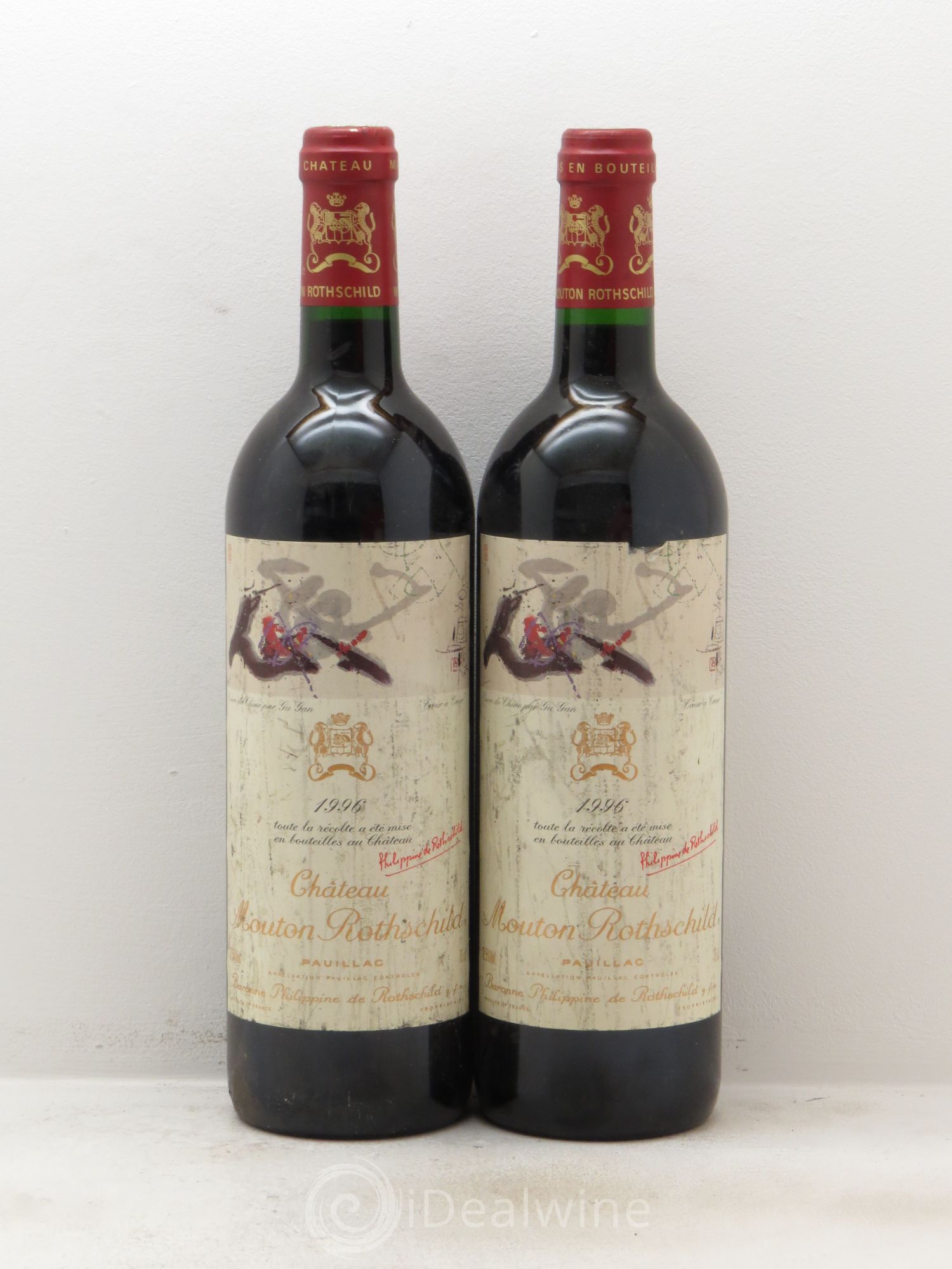 Château Mouton Rothschild 1er Grand Cru Classé 1996 - Lot de 2 bouteilles - 0