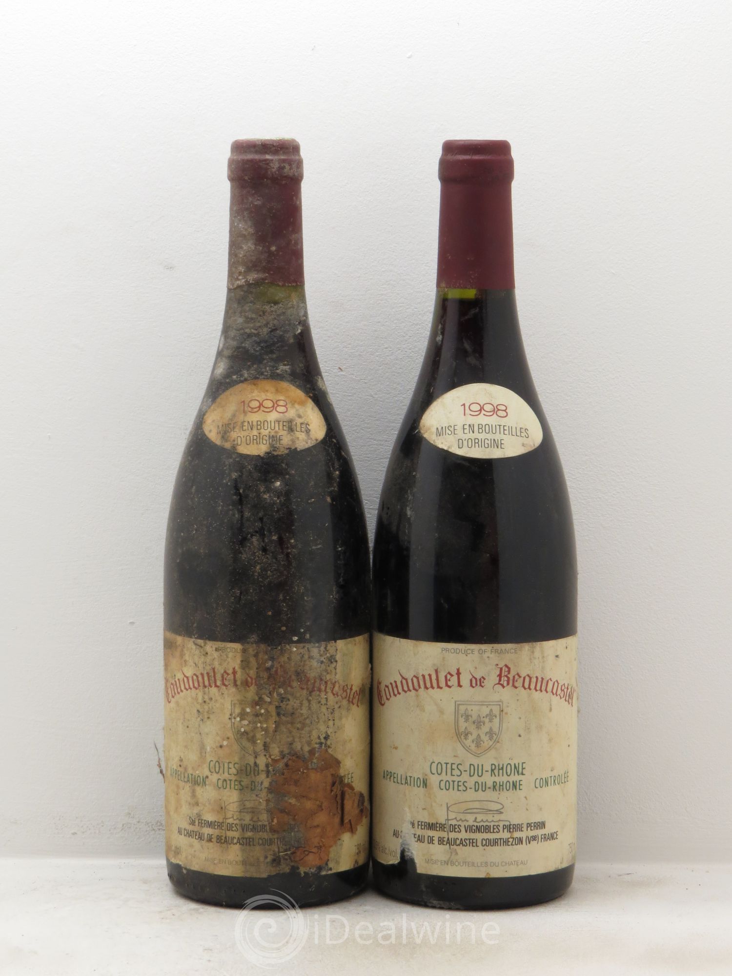 Côtes-du-Rhône Coudoulet de Beaucastel Famille Perrin 1998 - Lot de 2 bouteilles - 0