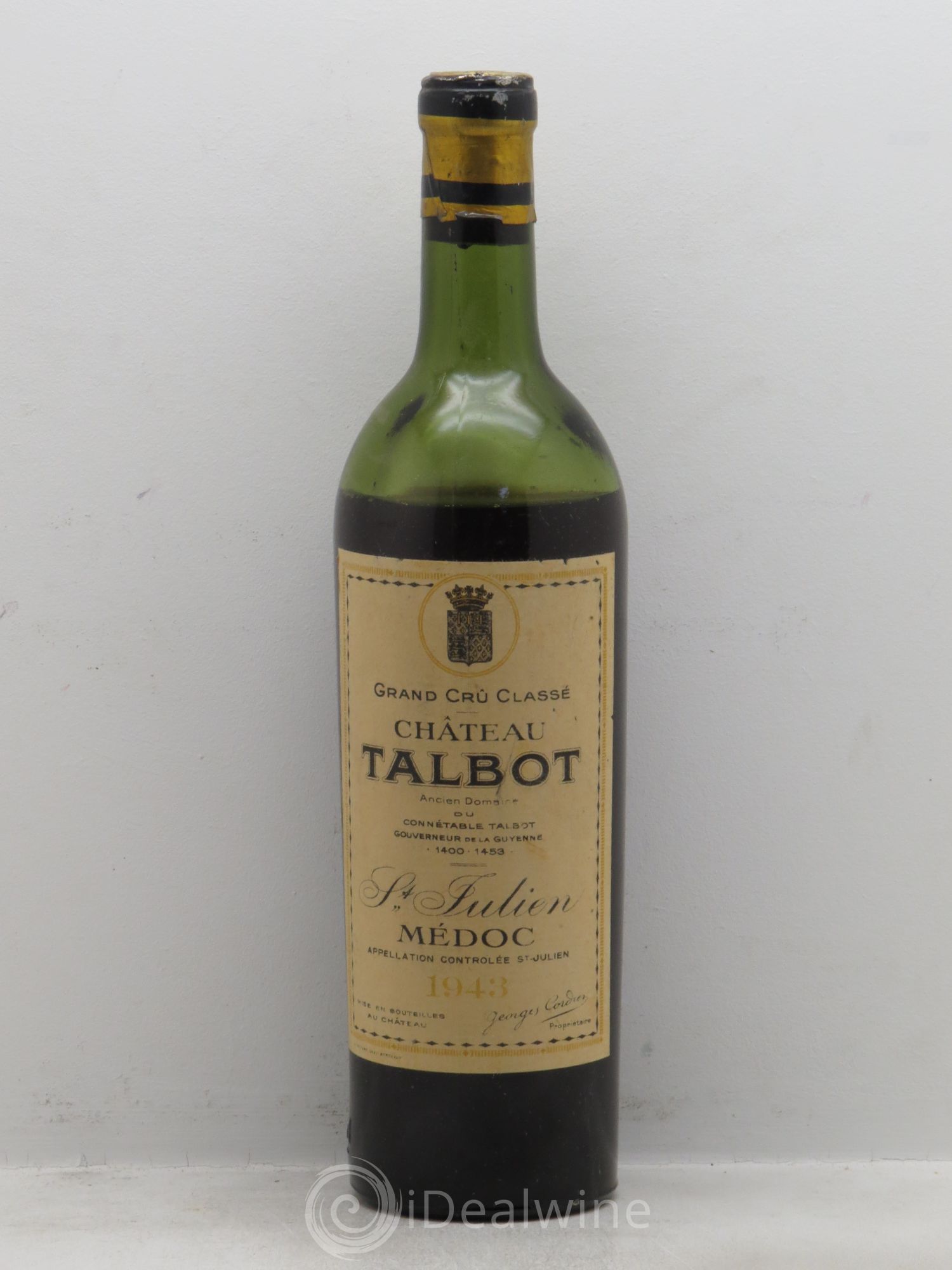 Château Talbot 4ème Grand Cru Classé null 1943 - Lot of 1 bottle - 0