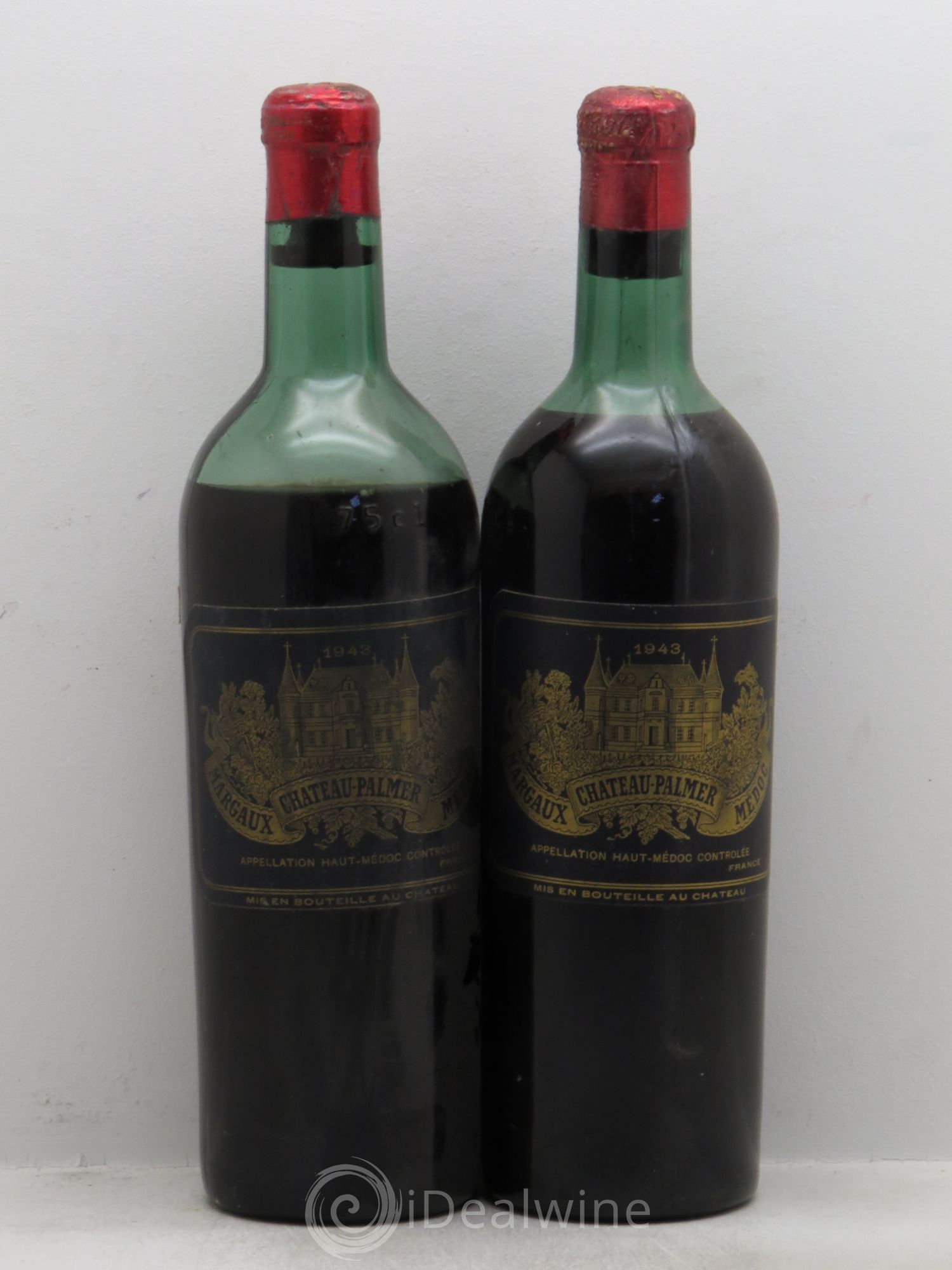 Château Palmer 3ème Grand Cru Classé (sans prix de réserve-no reserve) 1943 - Lotto di 2 bottiglie - 0