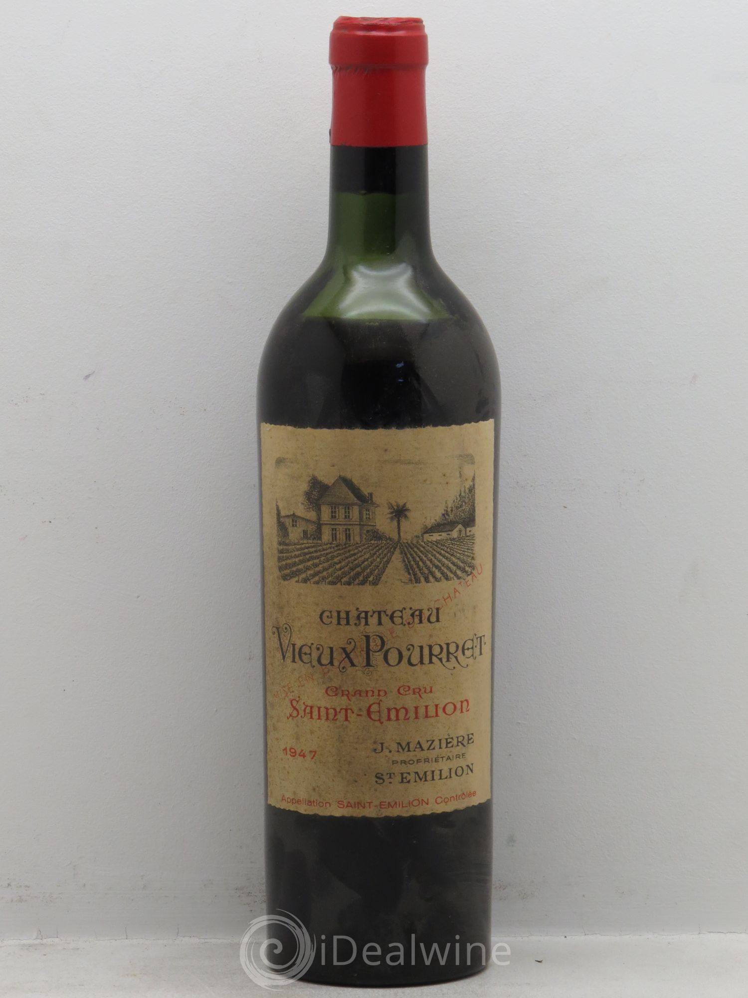 Saint-Émilion Château Vieux Pourret (sans prix de réserve-no reserve) 1947 - Posten von 1 Flasche - 0