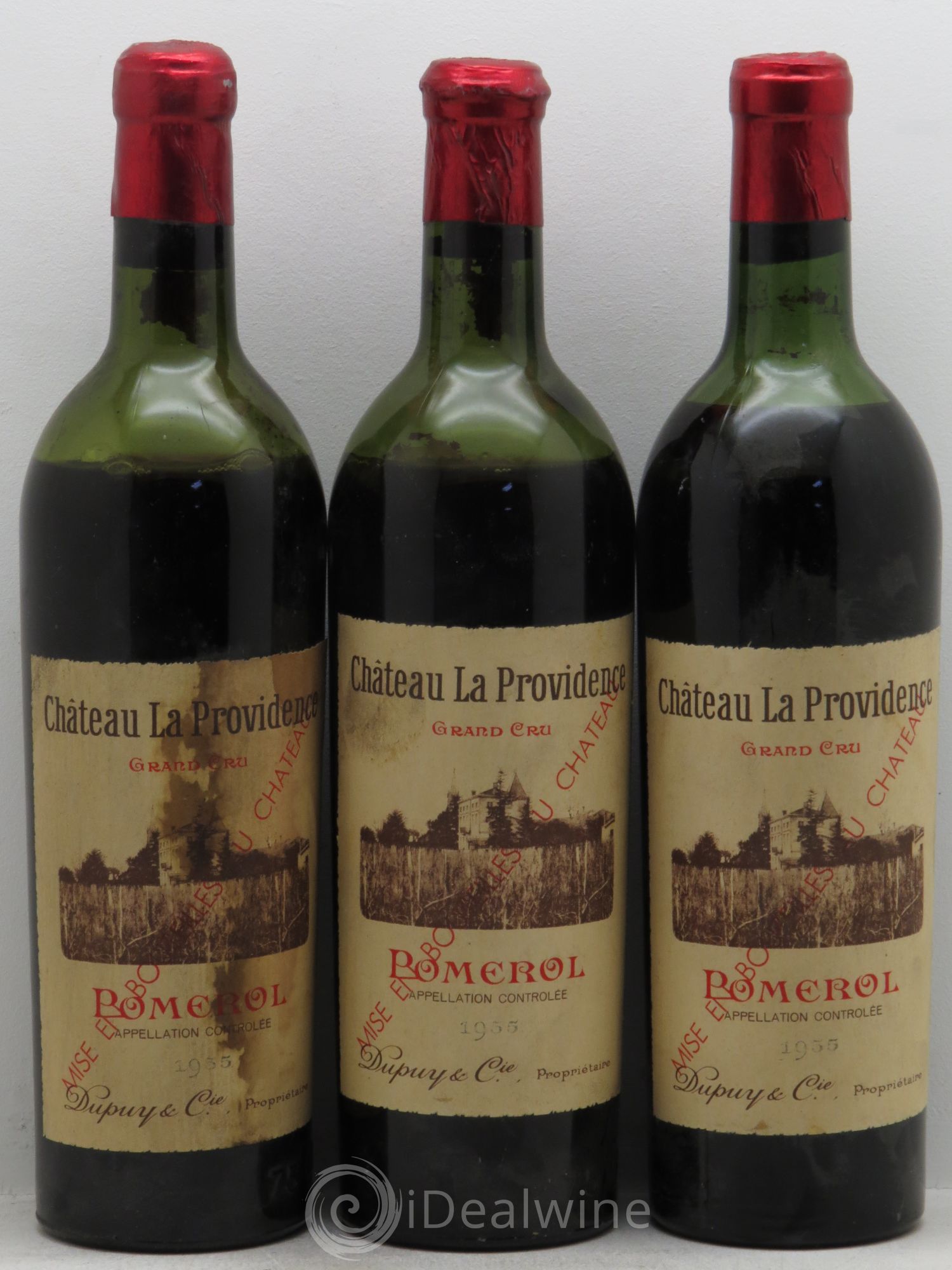 Château Providence (La Providence) 1955 - Lot de 3 bouteilles - 0