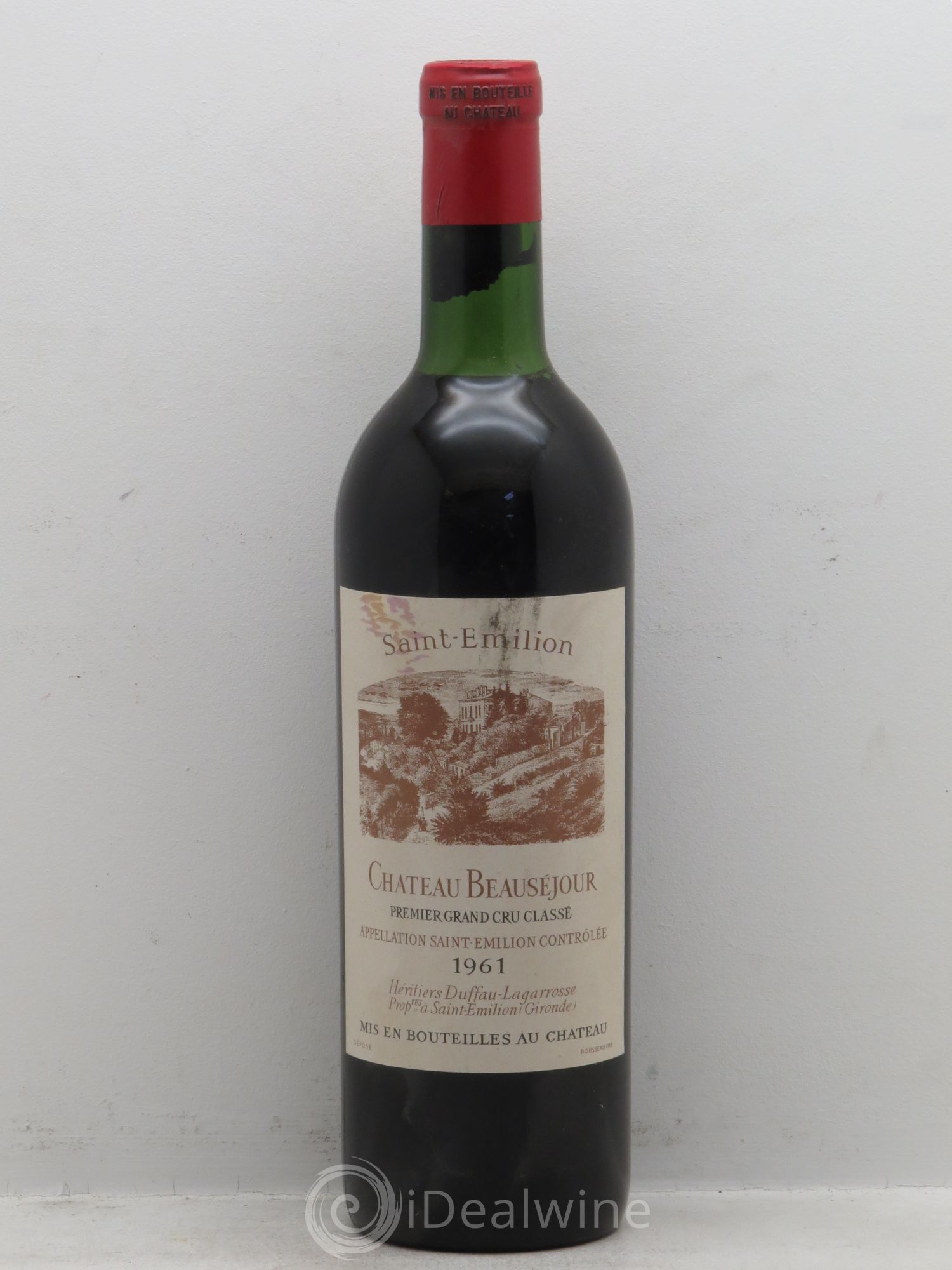 Château Beauséjour (Duffau-Lagarrosse) 1er Grand Cru Classé B 1961 - Lot de 1 bouteille - 0