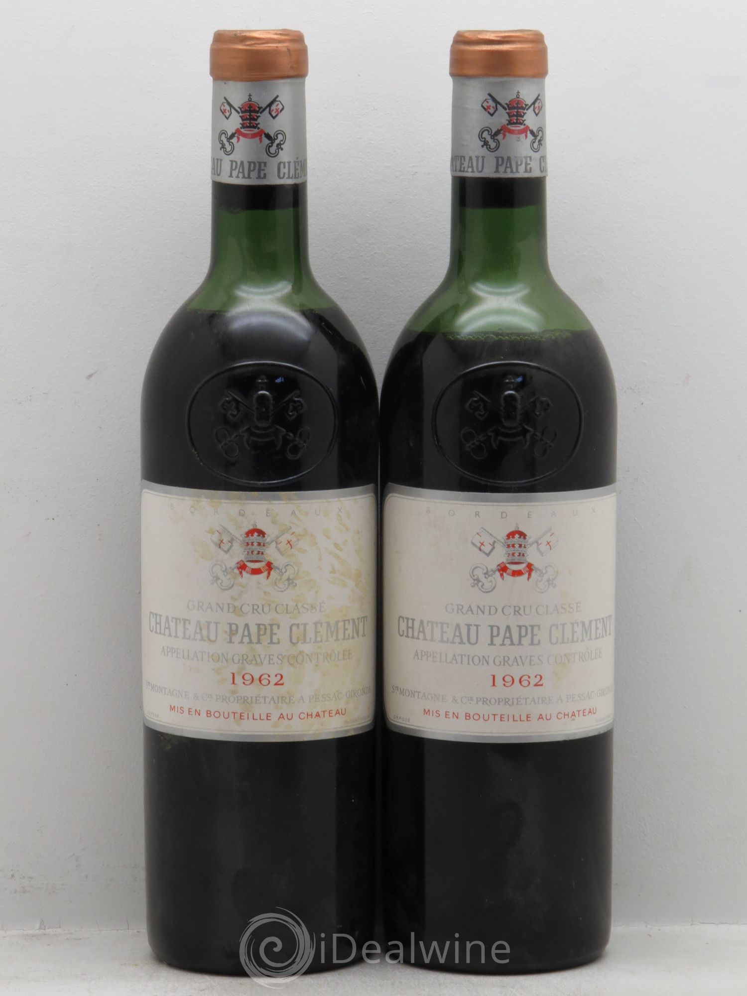 Château Pape Clément Cru Classé de Graves 1962 - Lot de 2 bouteilles - 0