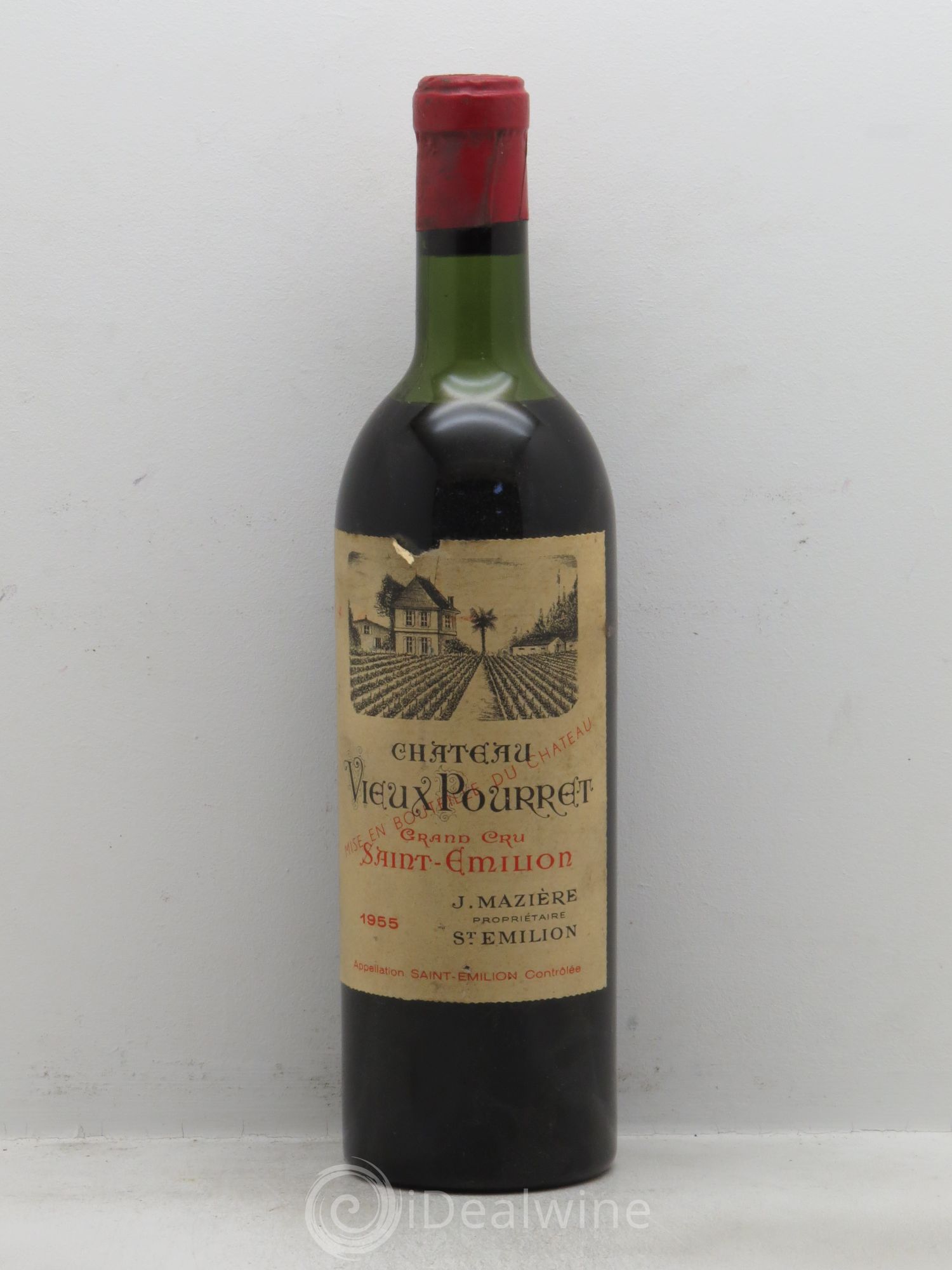 Saint-Émilion Château Vieux Pourret (sans prix de réserve-no reserve) 1955 - Posten von 1 Flasche - 0