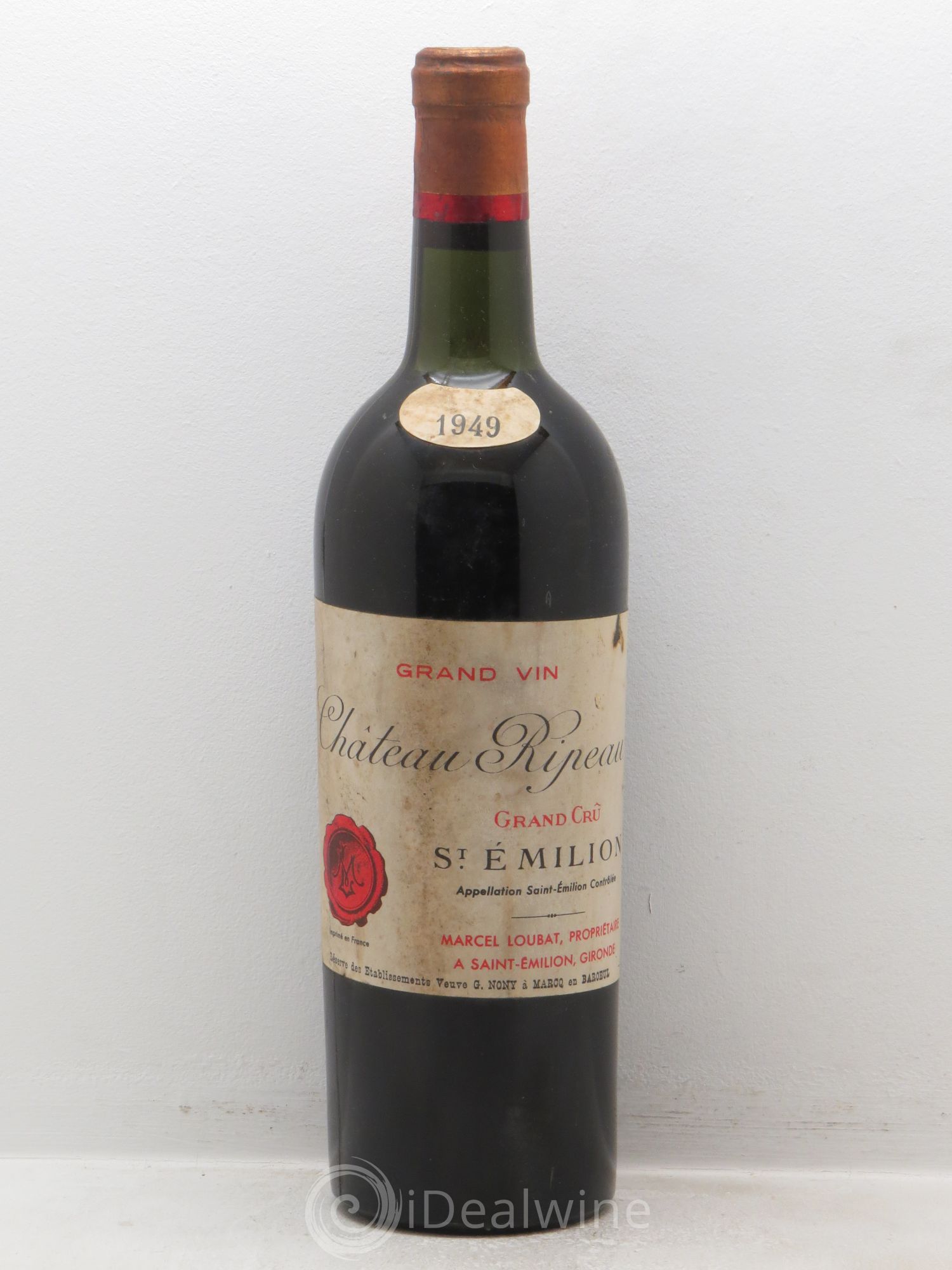 Château Ripeau Grand Cru Classé 1949 - Lot de 1 bouteille - 0