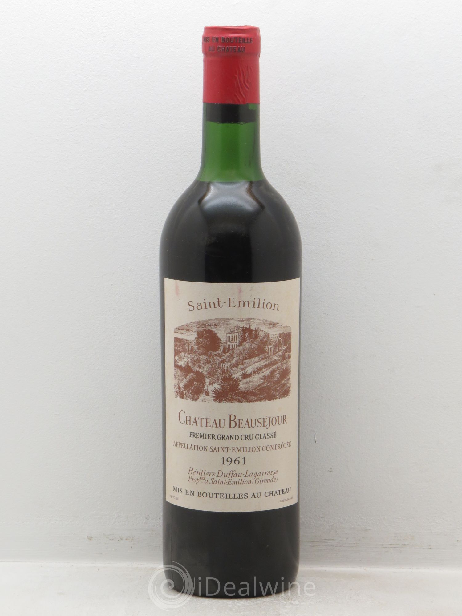 Château Beauséjour (Duffau-Lagarrosse) 1er Grand Cru Classé B 1961 - Posten von 1 Flasche - 0