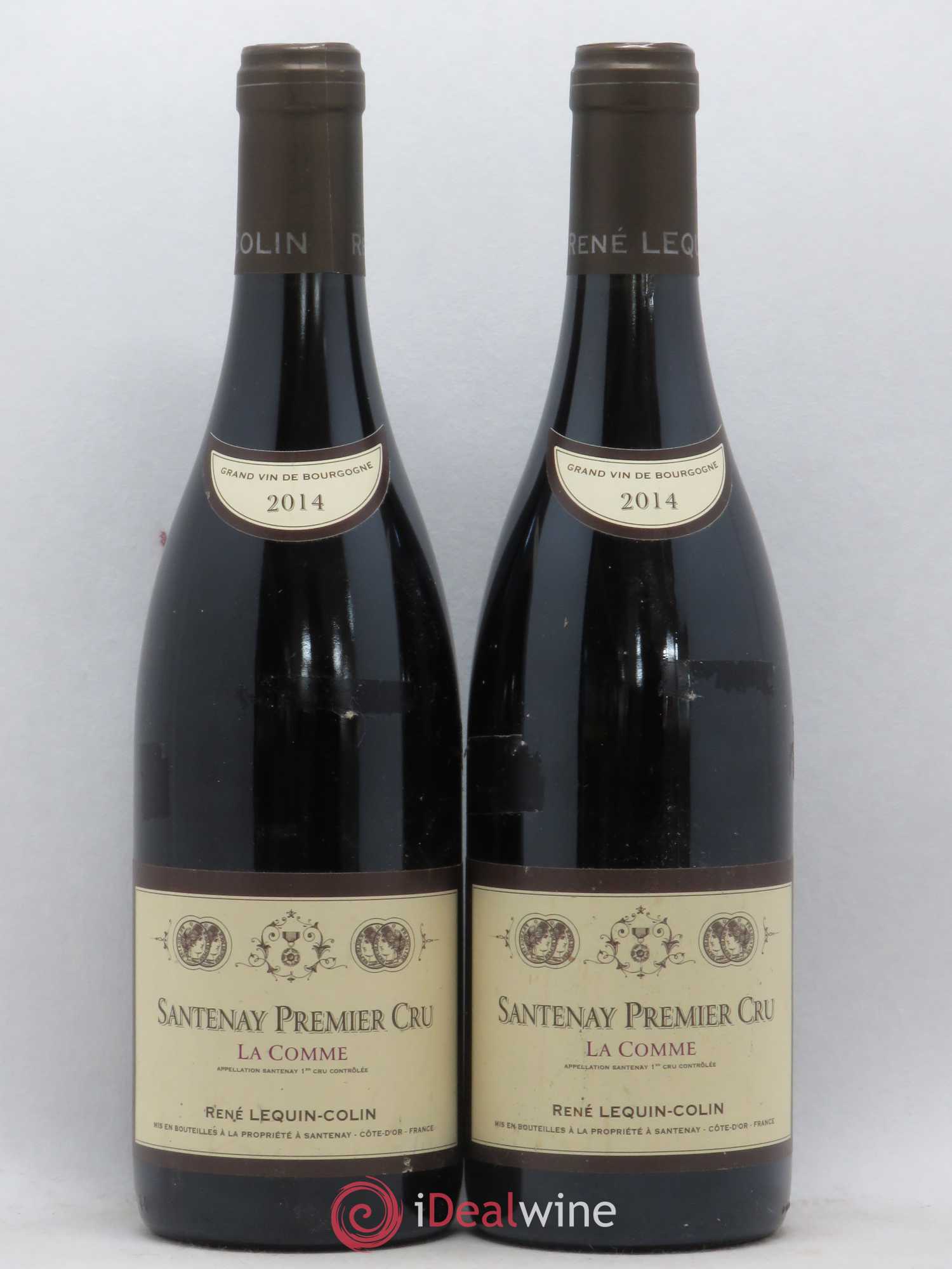 Santenay 1er Cru La Comme René Lequin Colin 2014 - Lot de 2 bouteilles - 0